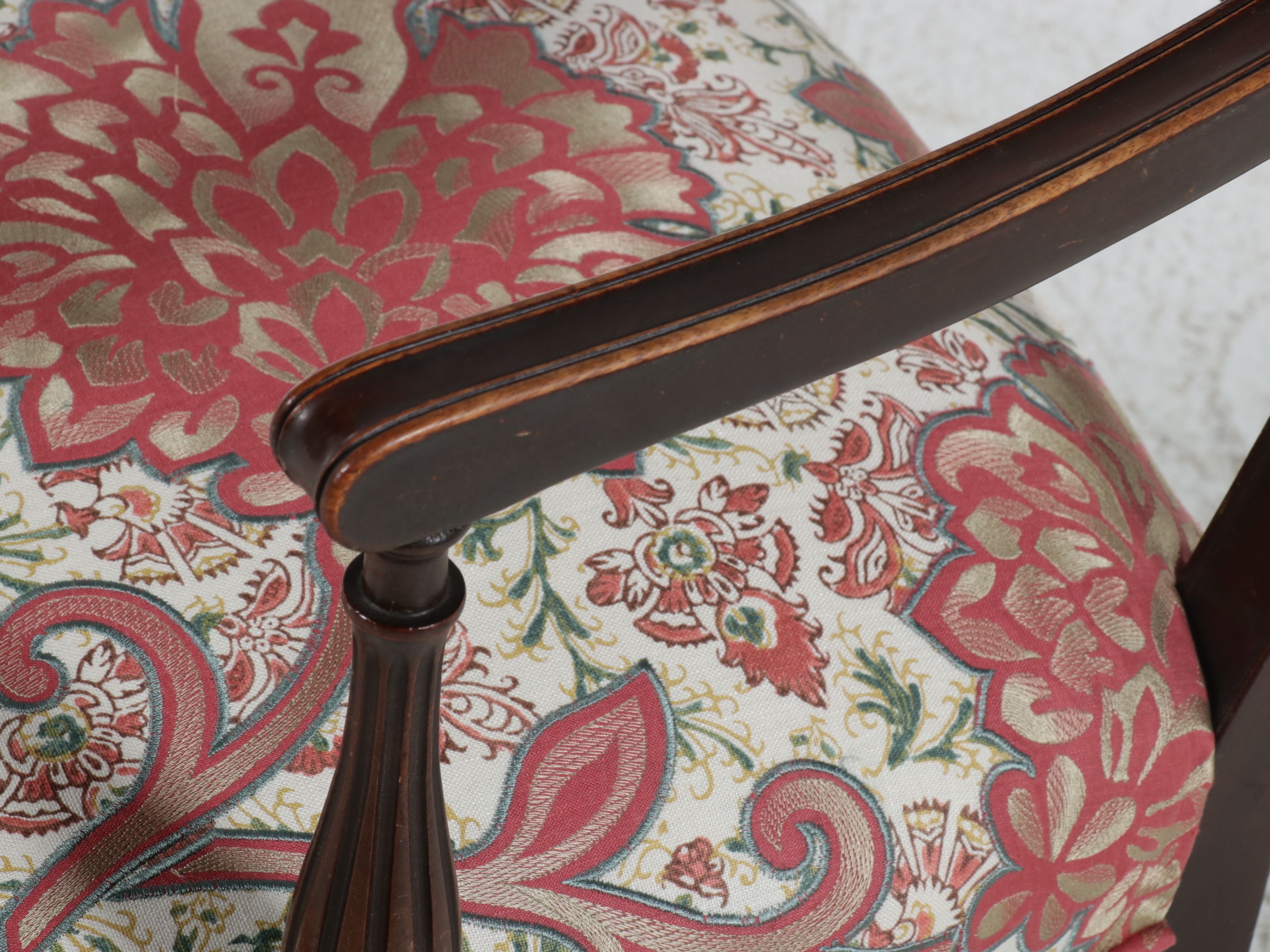 Regency Style Mahogany Open Armchair, 20th Century