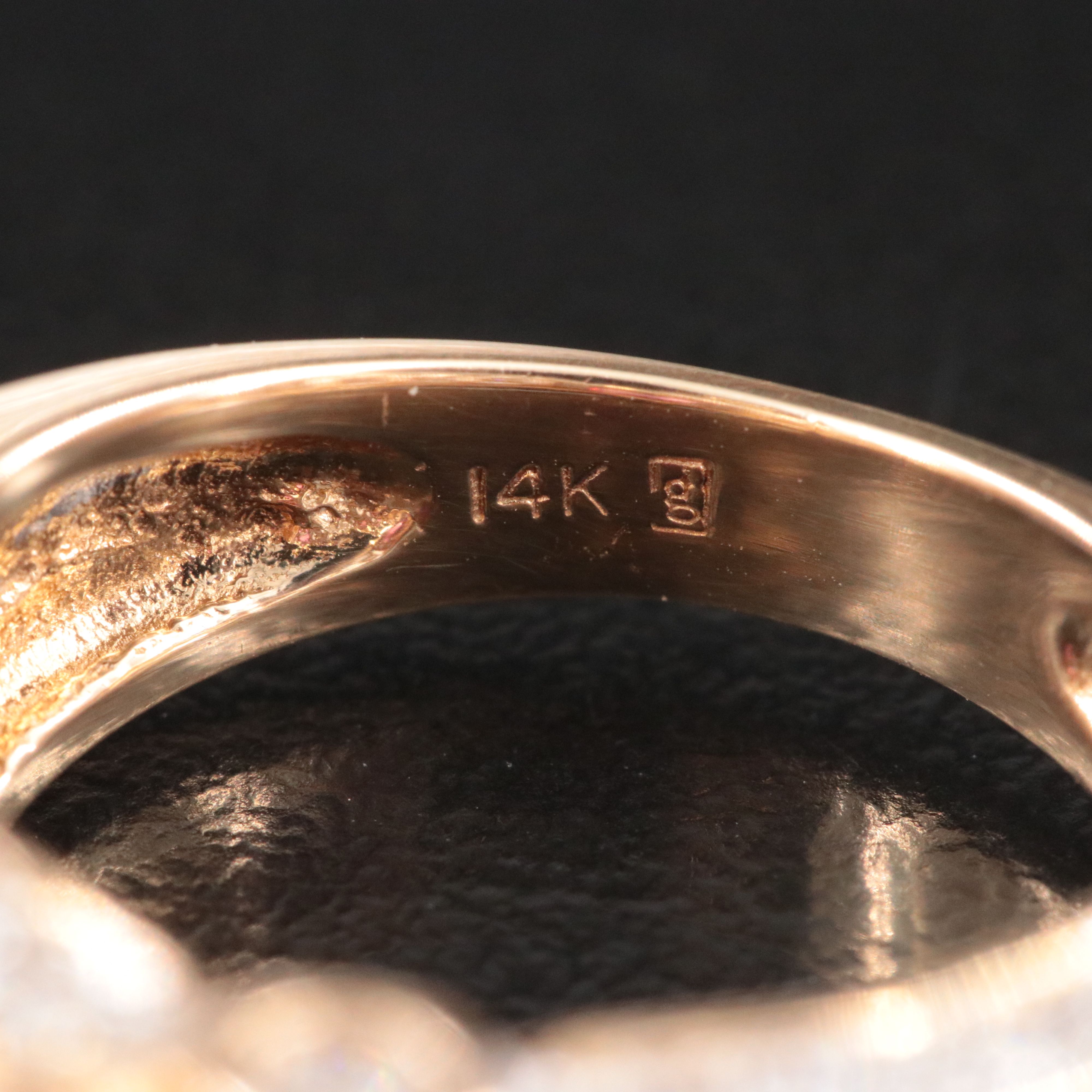 14K Tourmaline and Diamond Lattice Ring