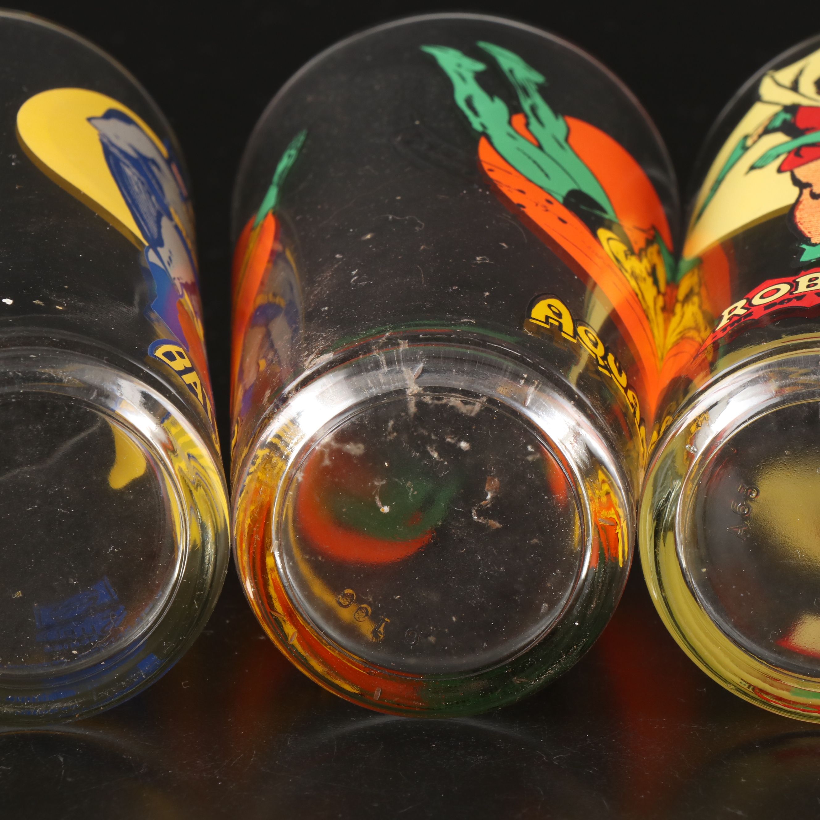 Pepsi Collector Series "Sylvester" and "Batman" with More Glassware, 1973