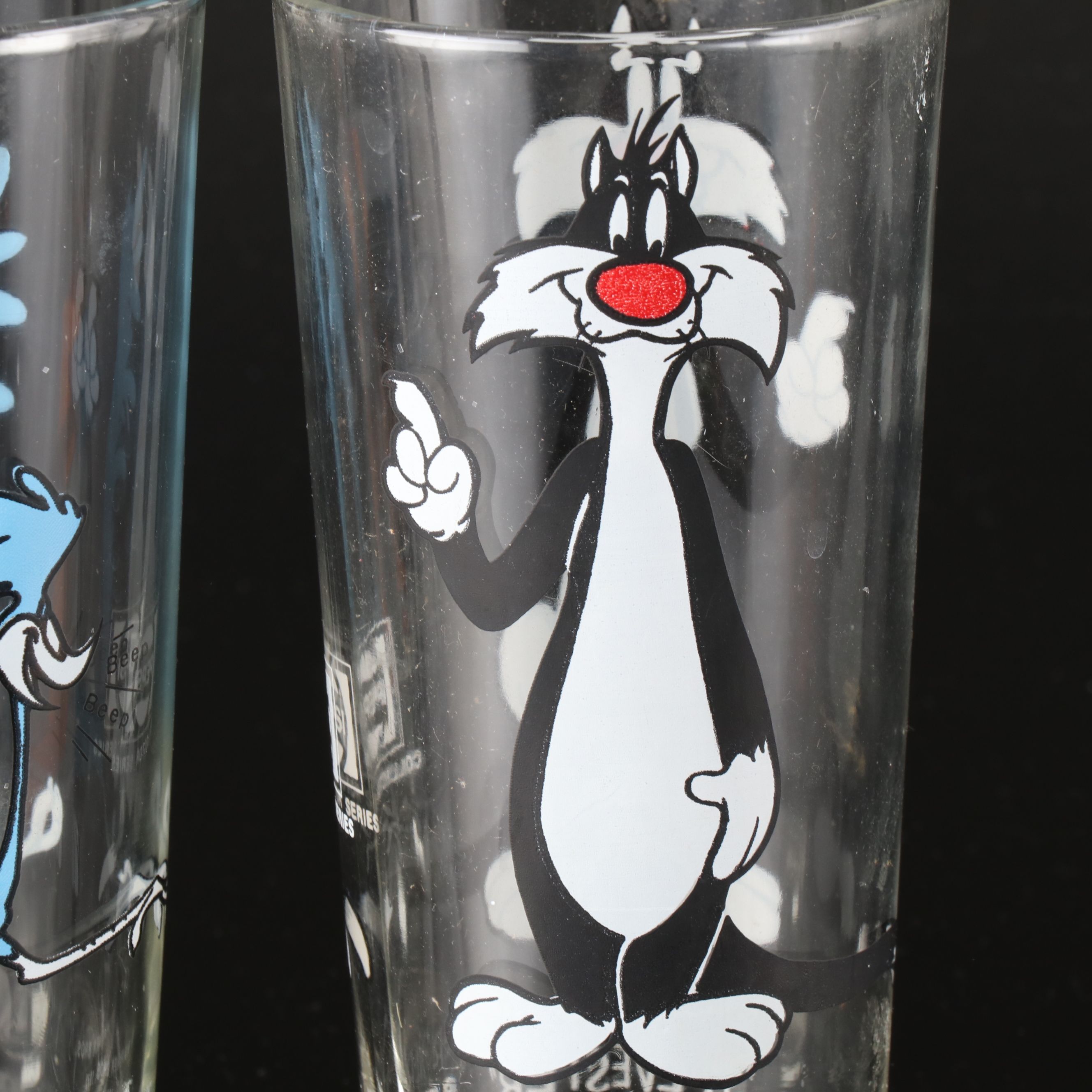 Pepsi Collector Series "Sylvester" and "Batman" with More Glassware, 1973