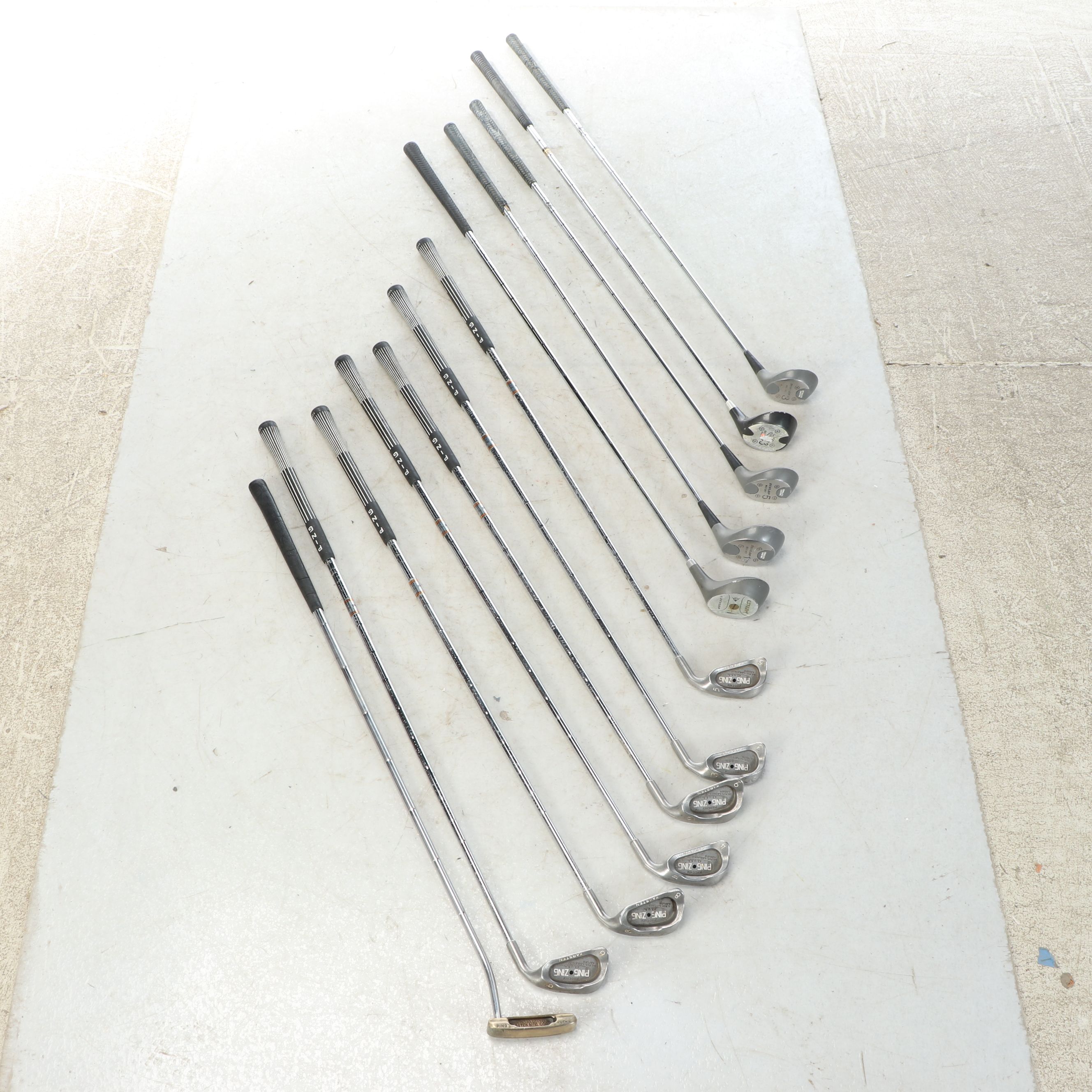 Karsten "Ping Zing" and Other Golf Clubs with TaylorMade Bag