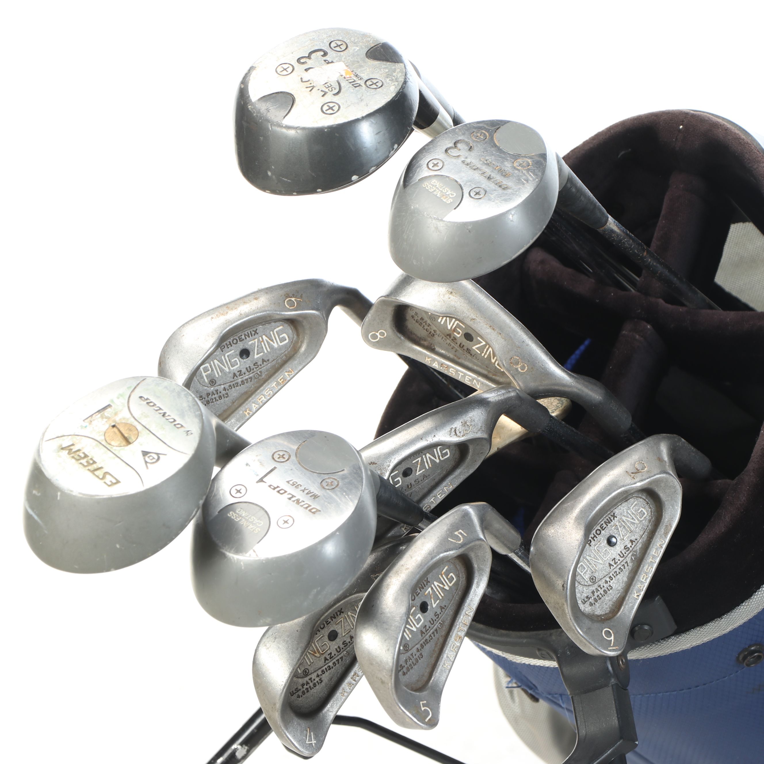 Karsten "Ping Zing" and Other Golf Clubs with TaylorMade Bag