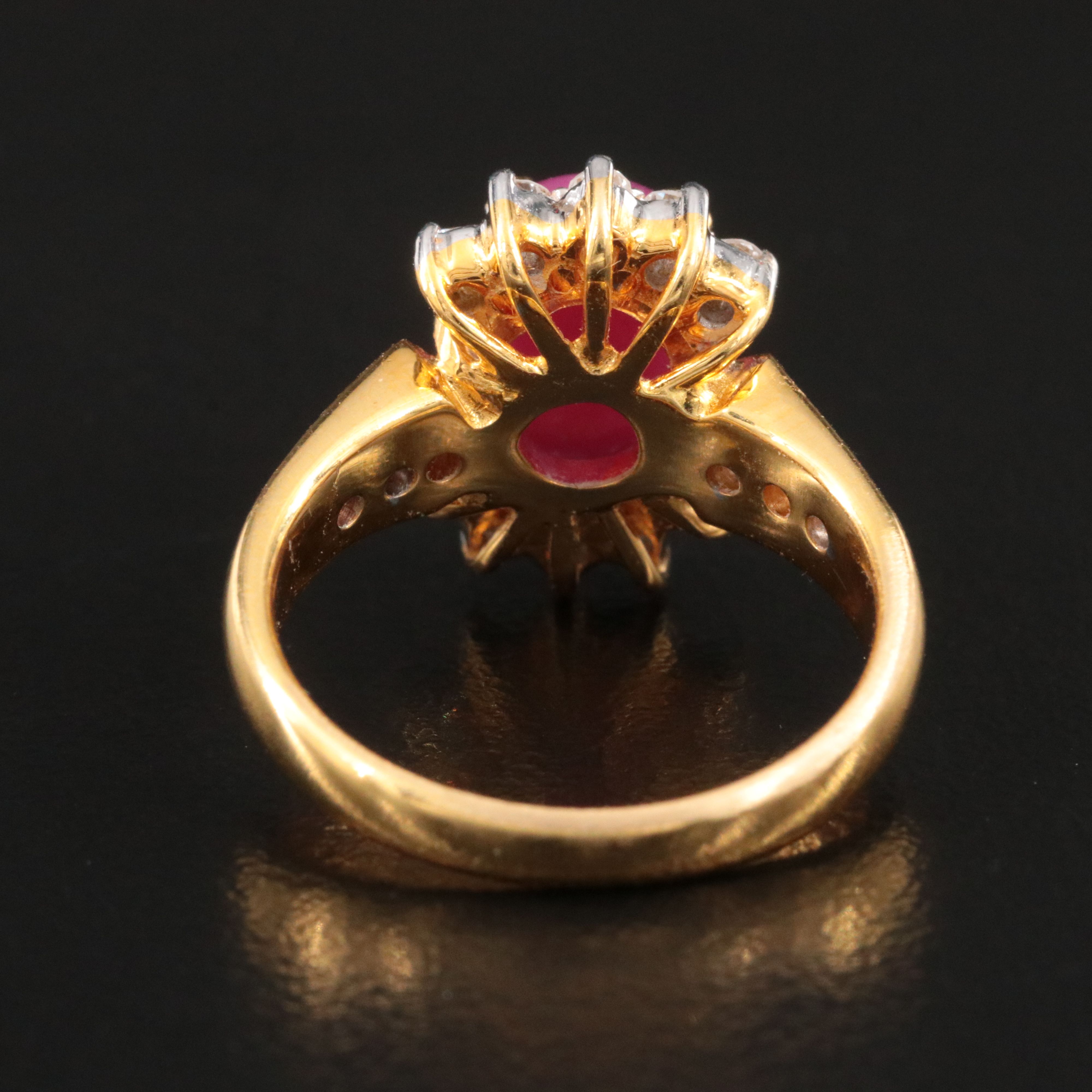 18K Star Ruby and Diamond Ring