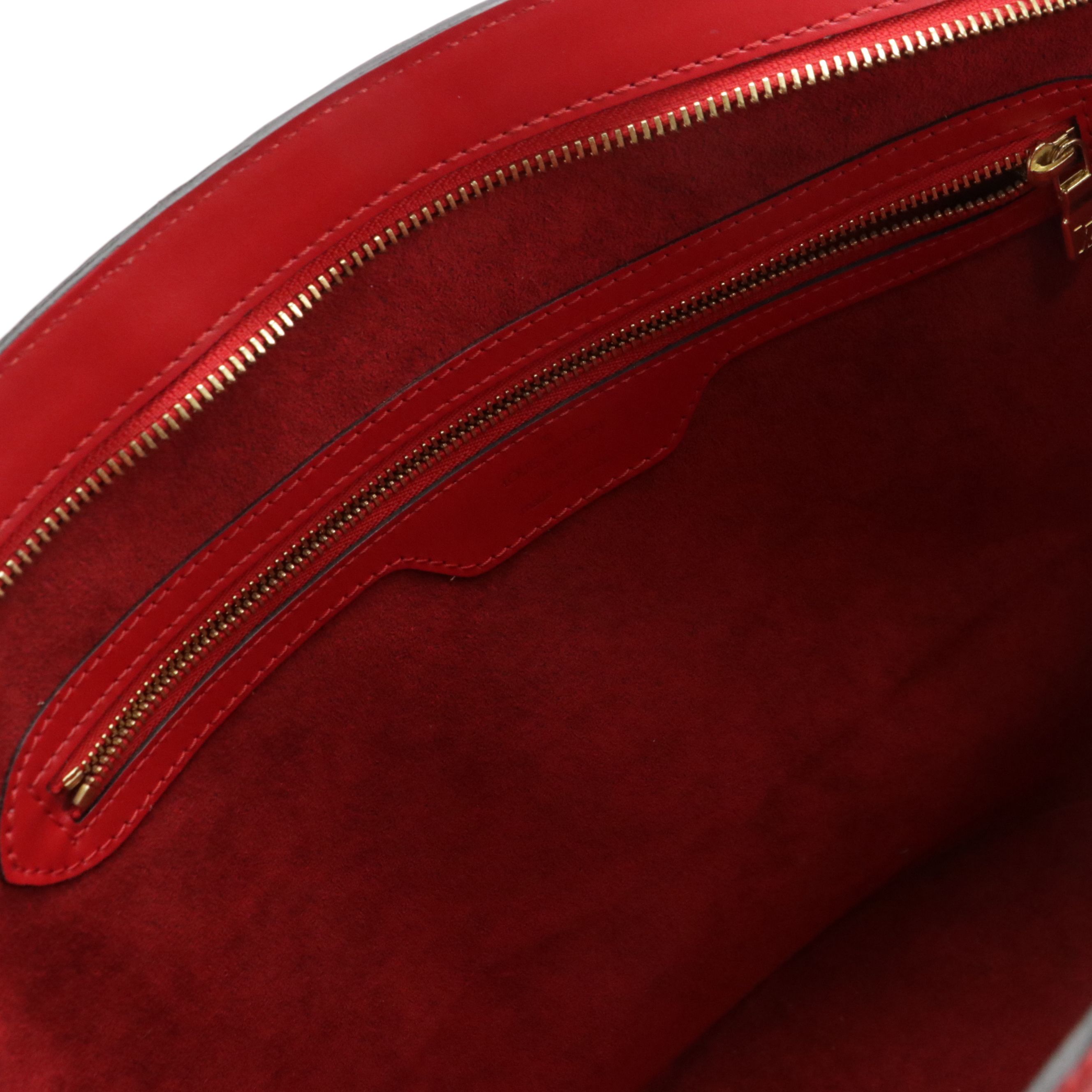 Louis Vuitton Saint Jacques GM Shoulder Bag in Red Epi and Smooth Leather