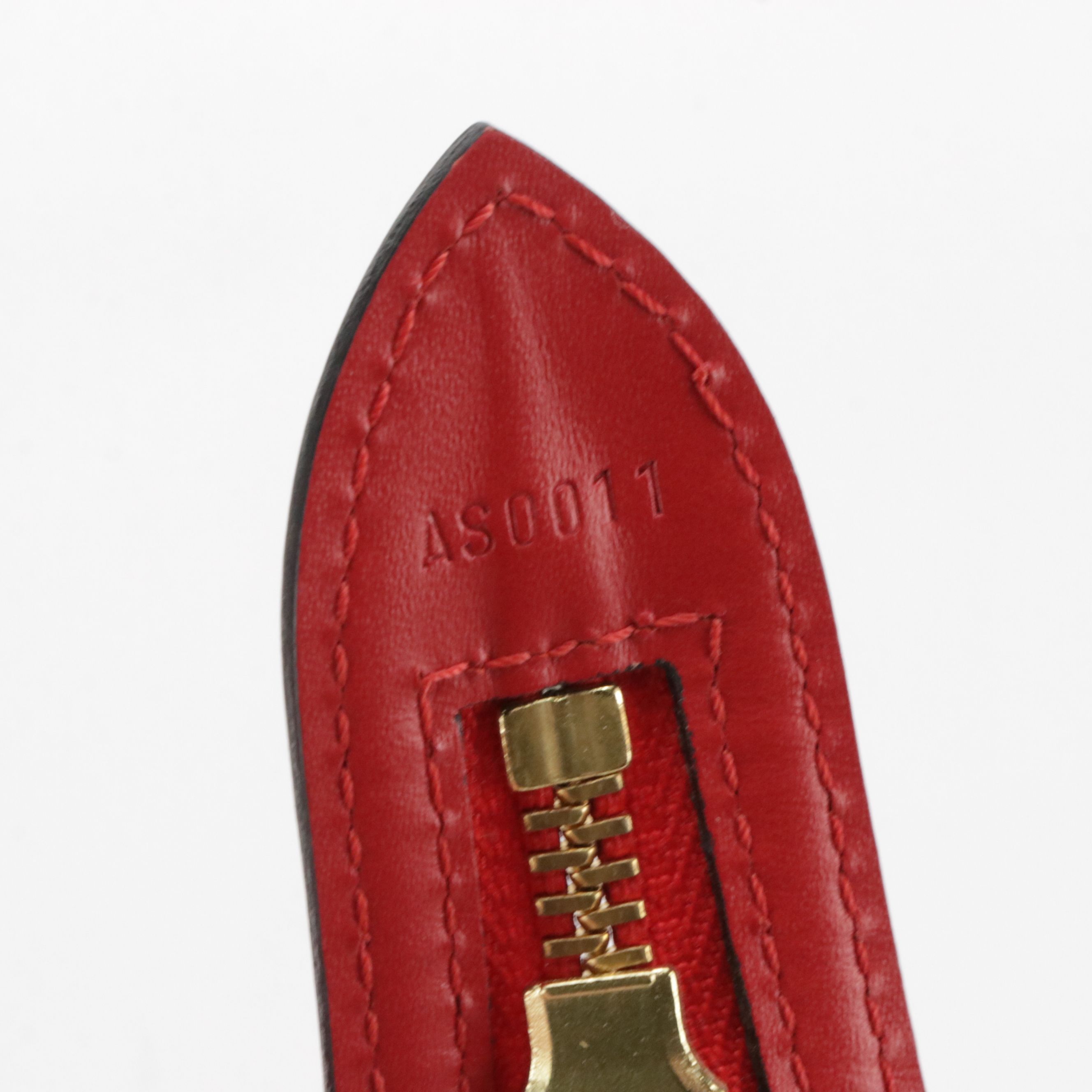 Louis Vuitton Saint Jacques GM Shoulder Bag in Red Epi and Smooth Leather