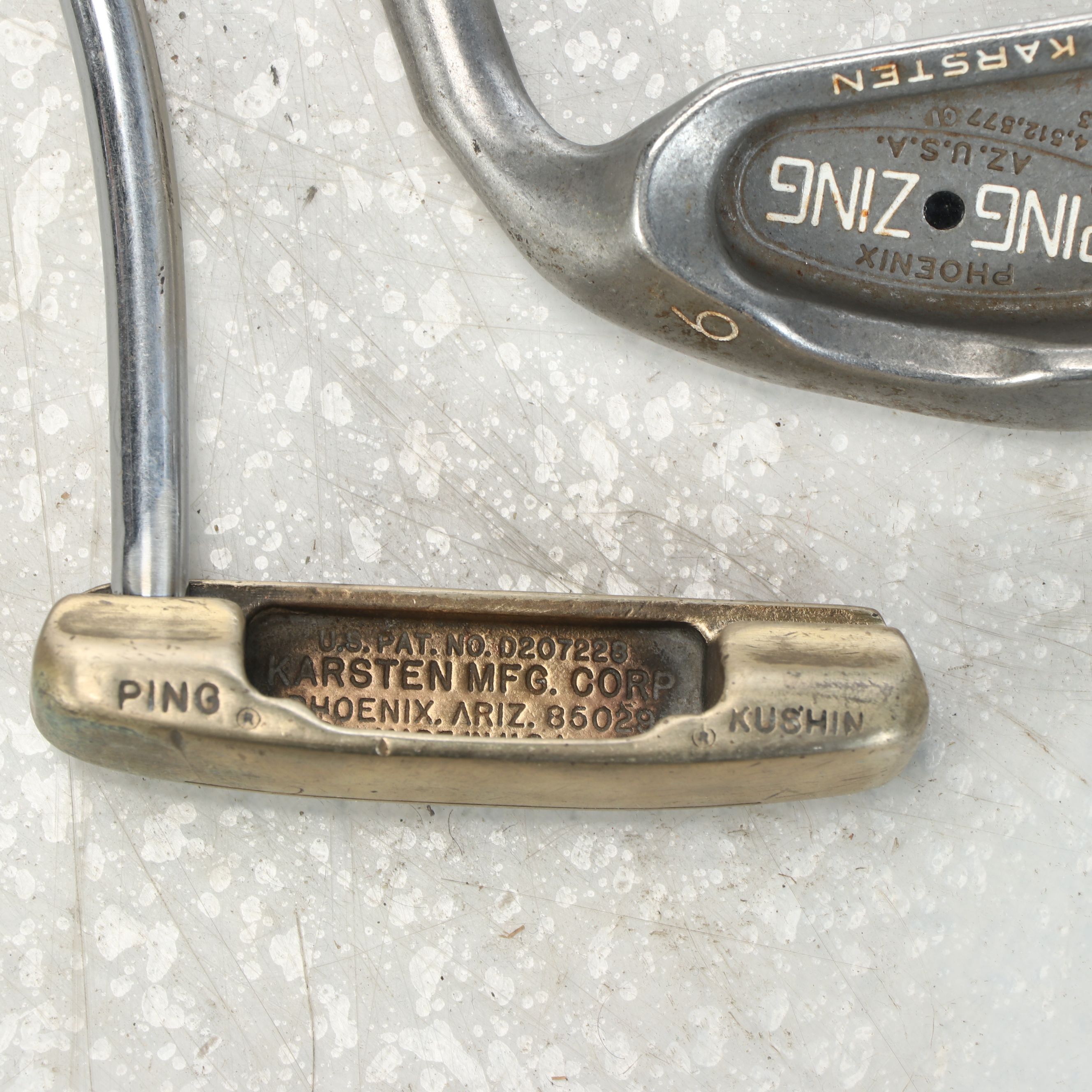 Karsten "Ping Zing" and Other Golf Clubs with TaylorMade Bag