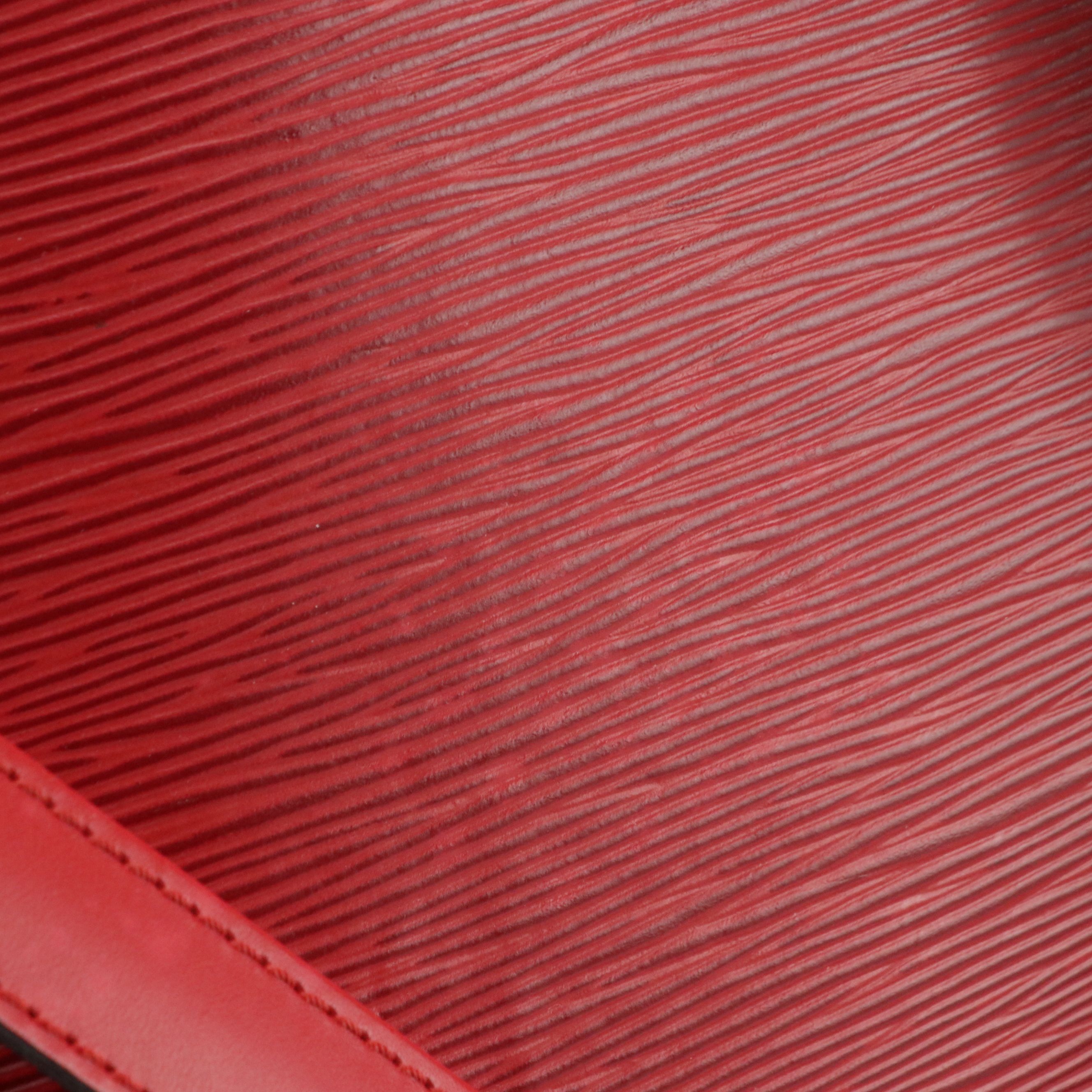 Louis Vuitton Saint Jacques GM Shoulder Bag in Red Epi and Smooth Leather