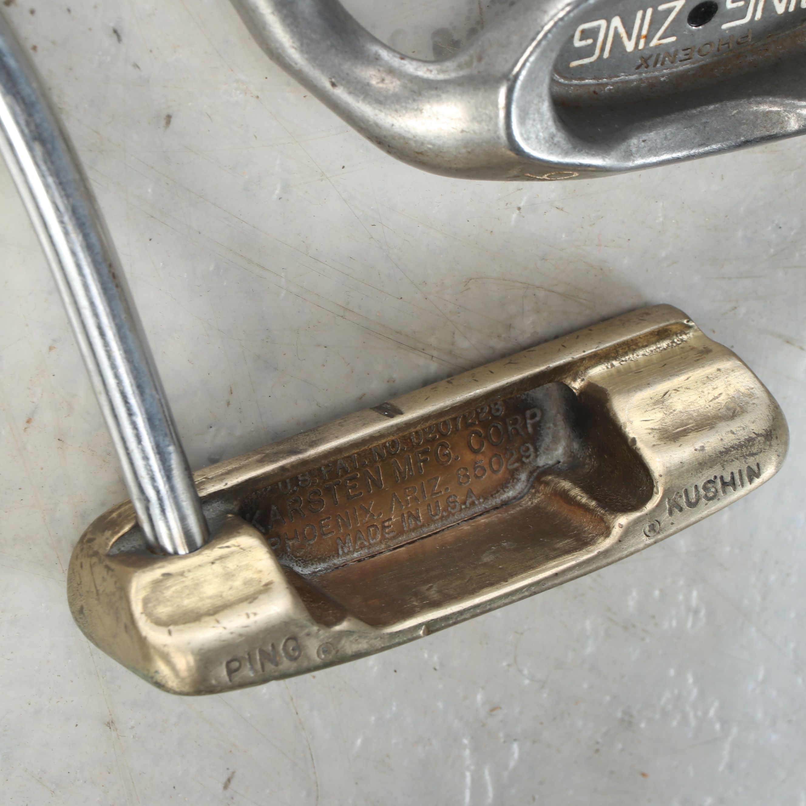 Karsten "Ping Zing" and Other Golf Clubs with TaylorMade Bag