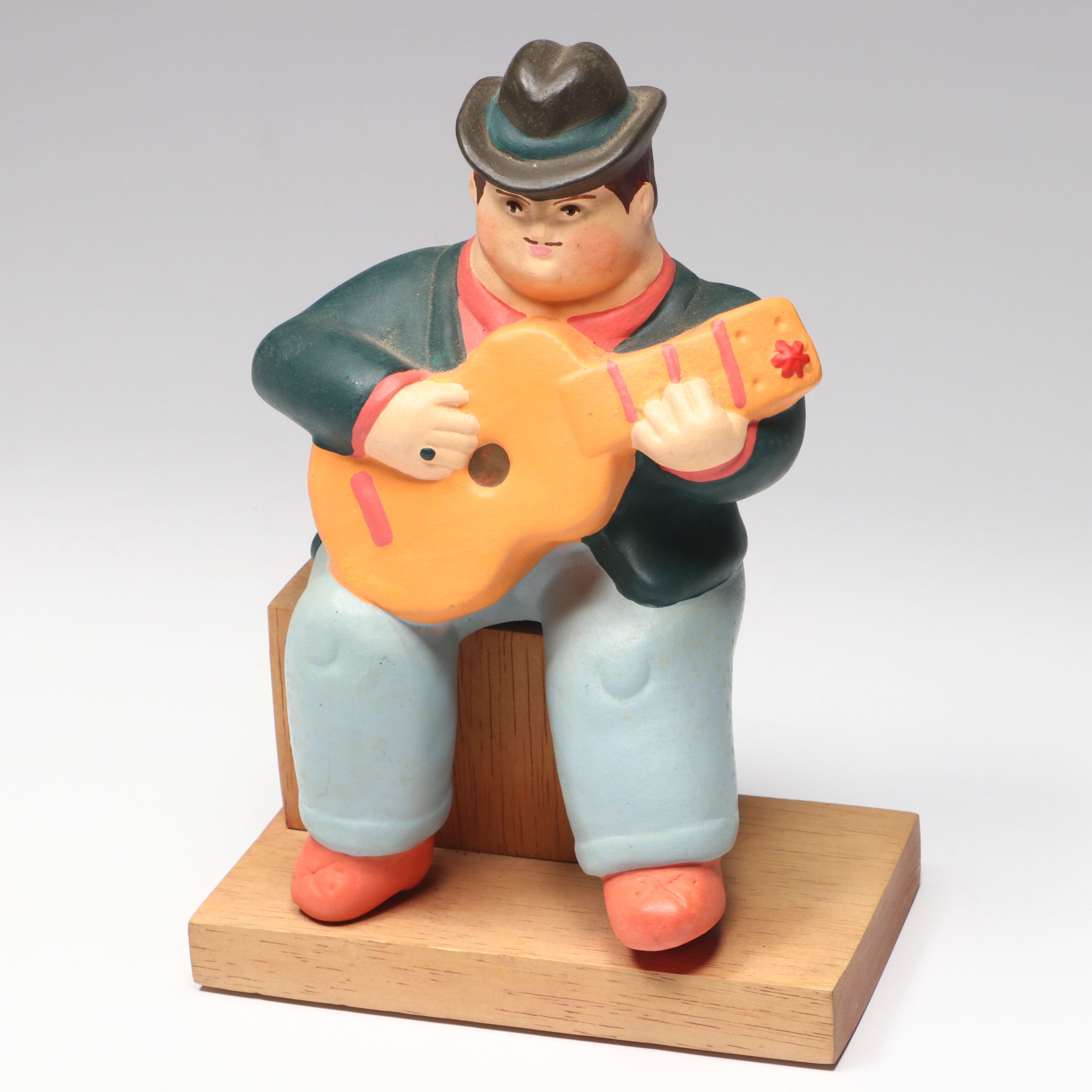Flamenco Dancer with Dancing Couple and Man Playing Guitar Ceramic Figures