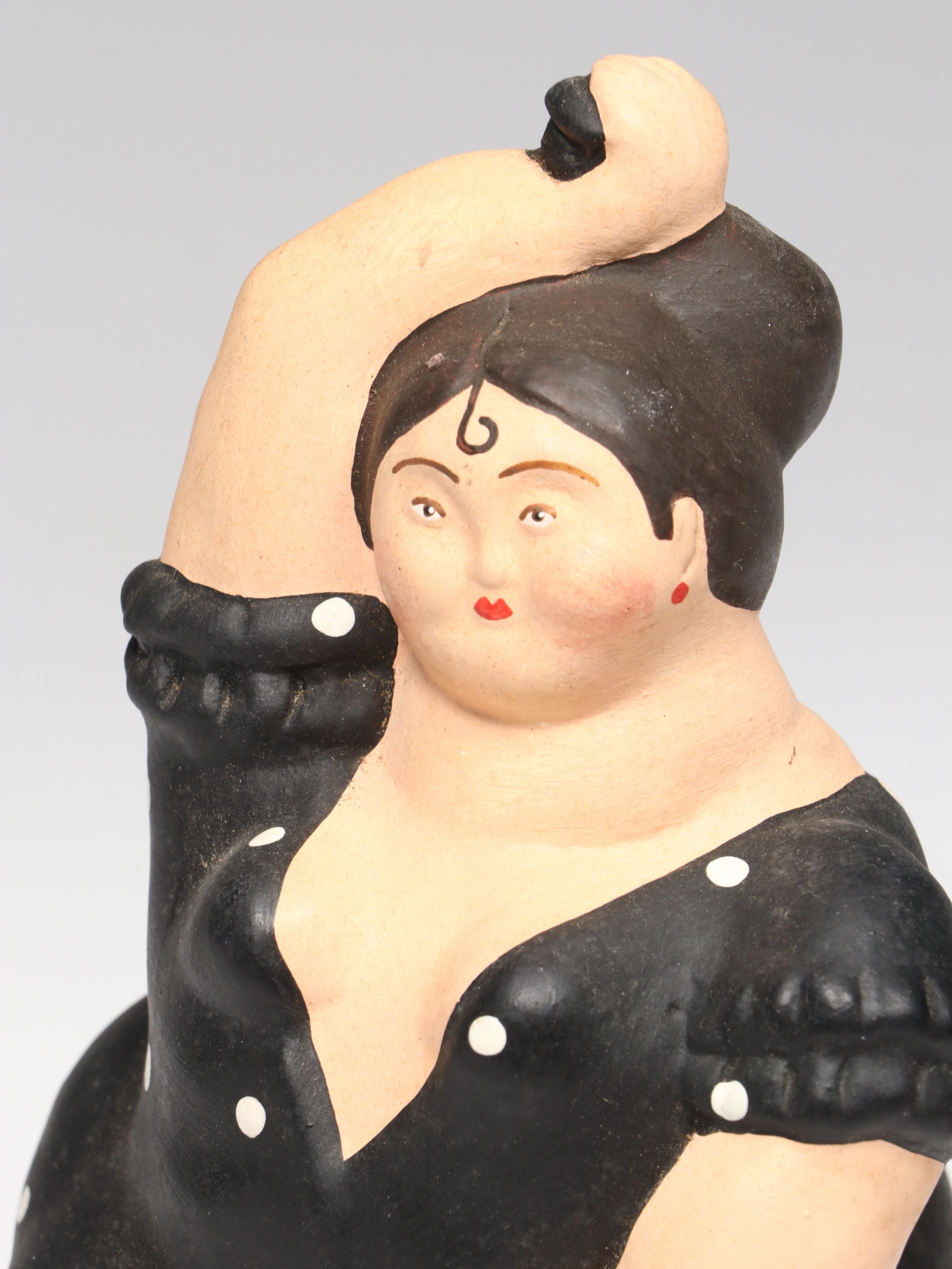 Flamenco Dancer with Dancing Couple and Man Playing Guitar Ceramic Figures