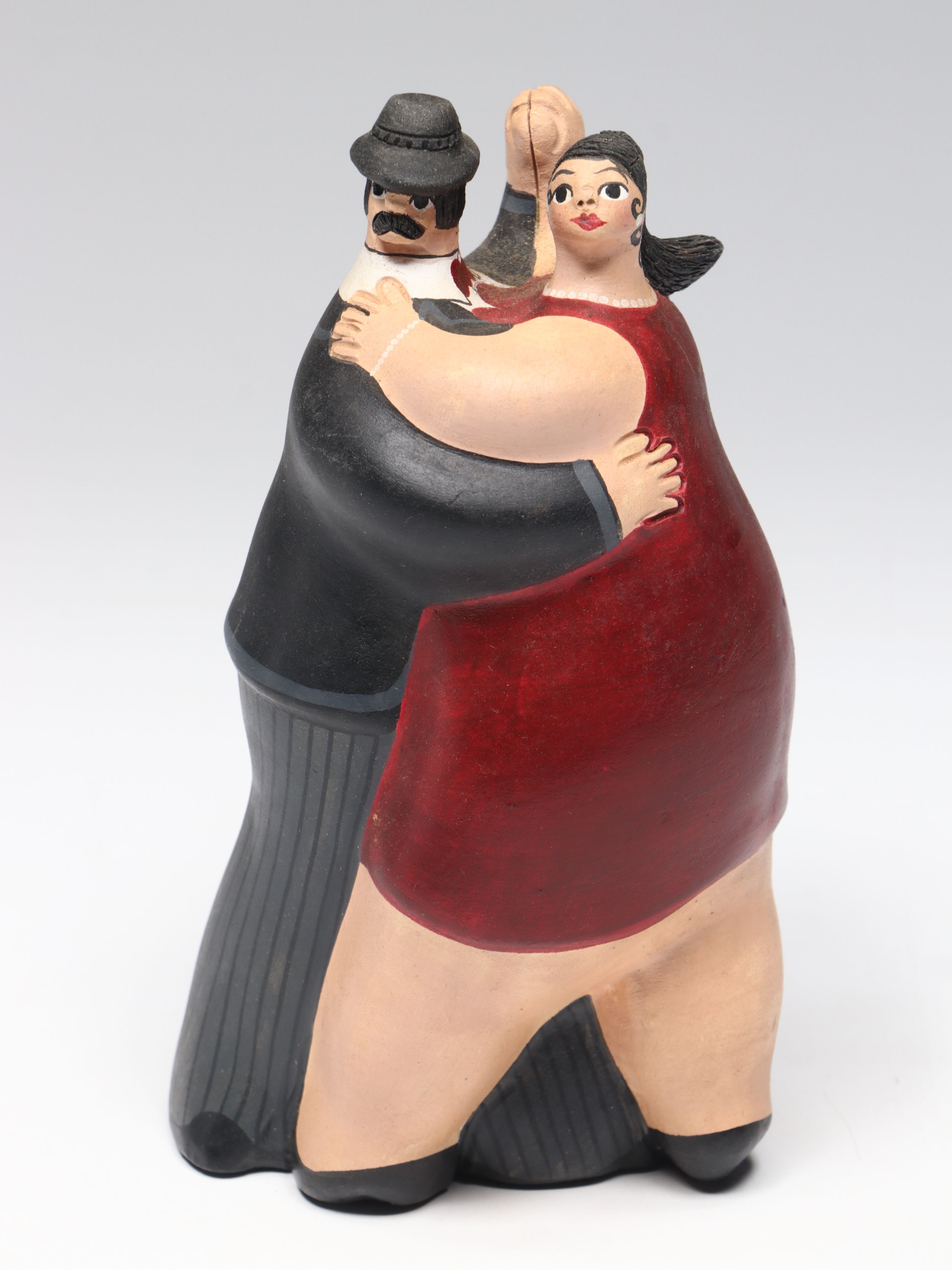 Flamenco Dancer with Dancing Couple and Man Playing Guitar Ceramic Figures
