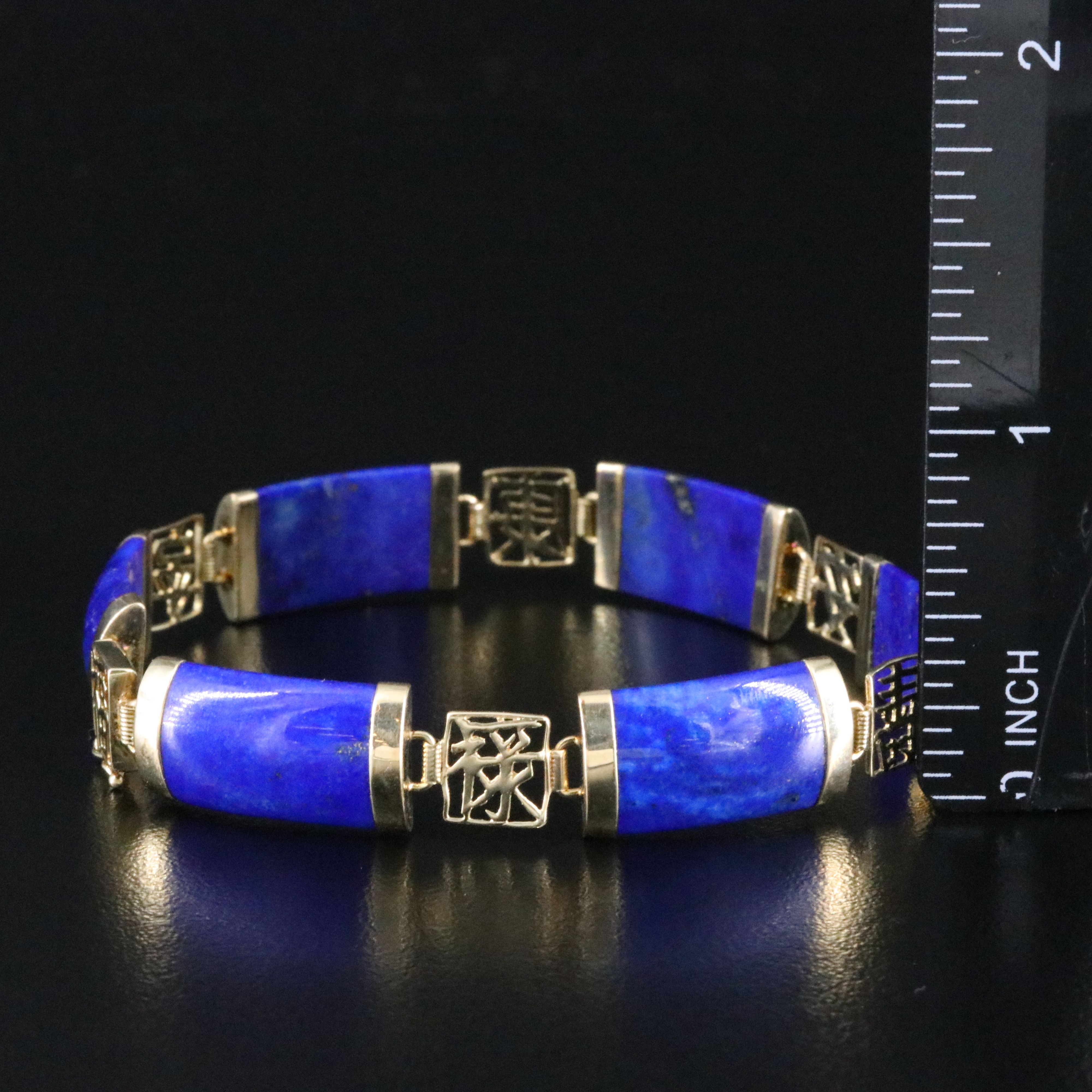 14K Lapis Lazuli Bracelet