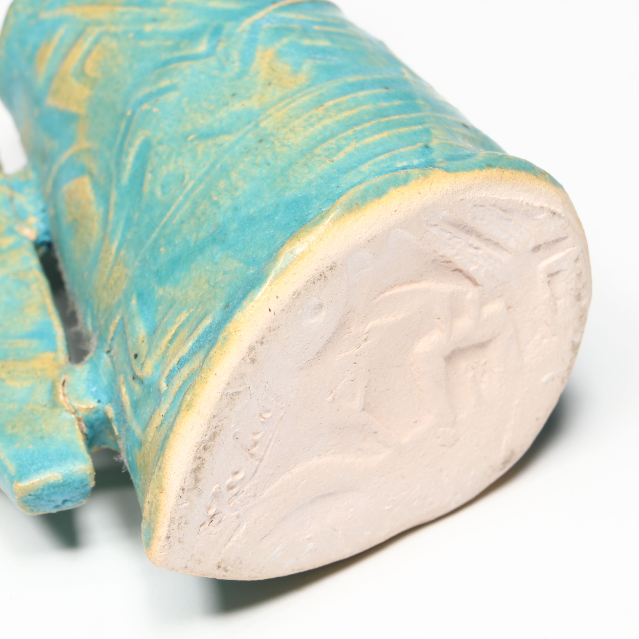 Rustic Italian Ceramic Basket with Other Studio Pottery Lidded Jars and Pitcher