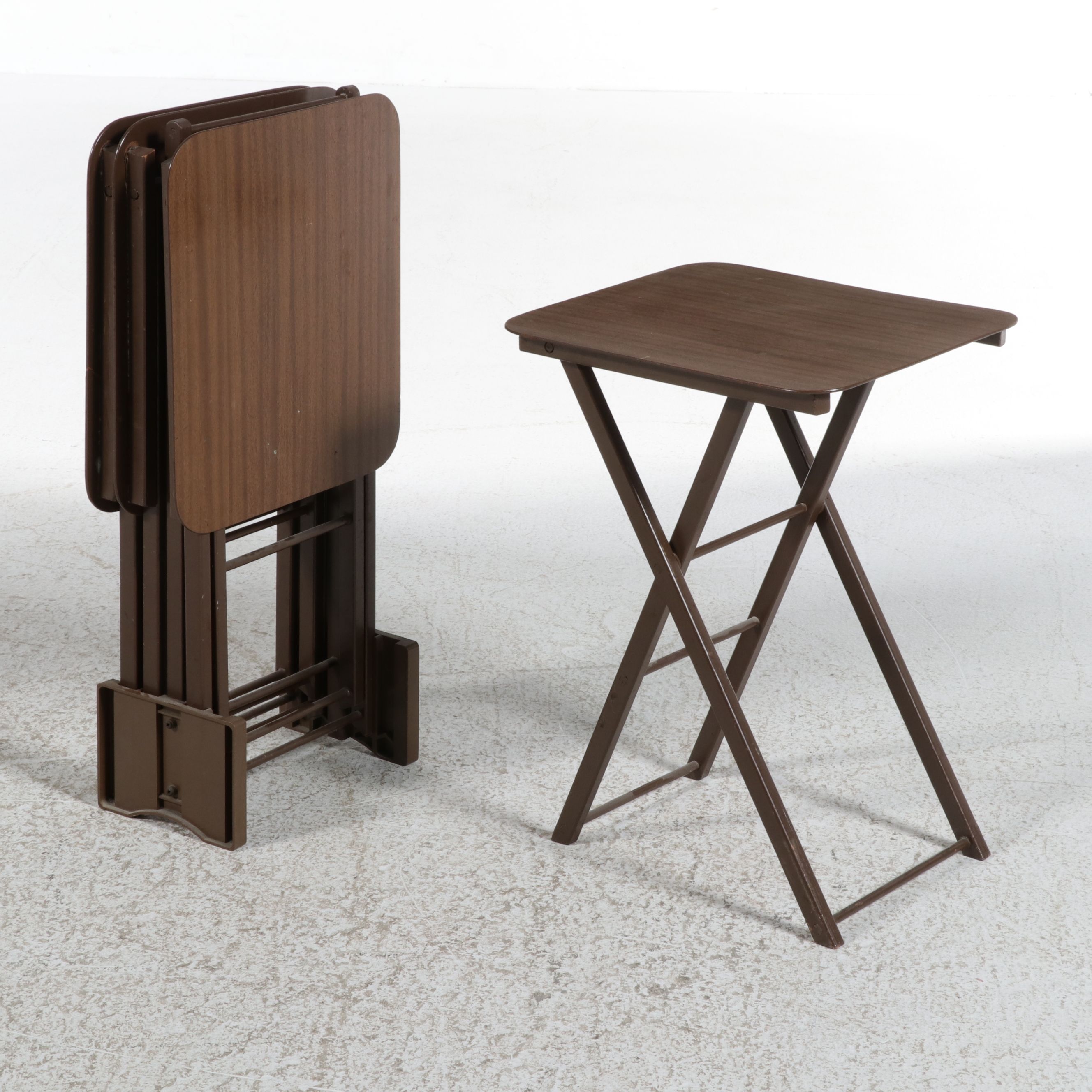 Set of Four Artex Folding TV Tray Tables