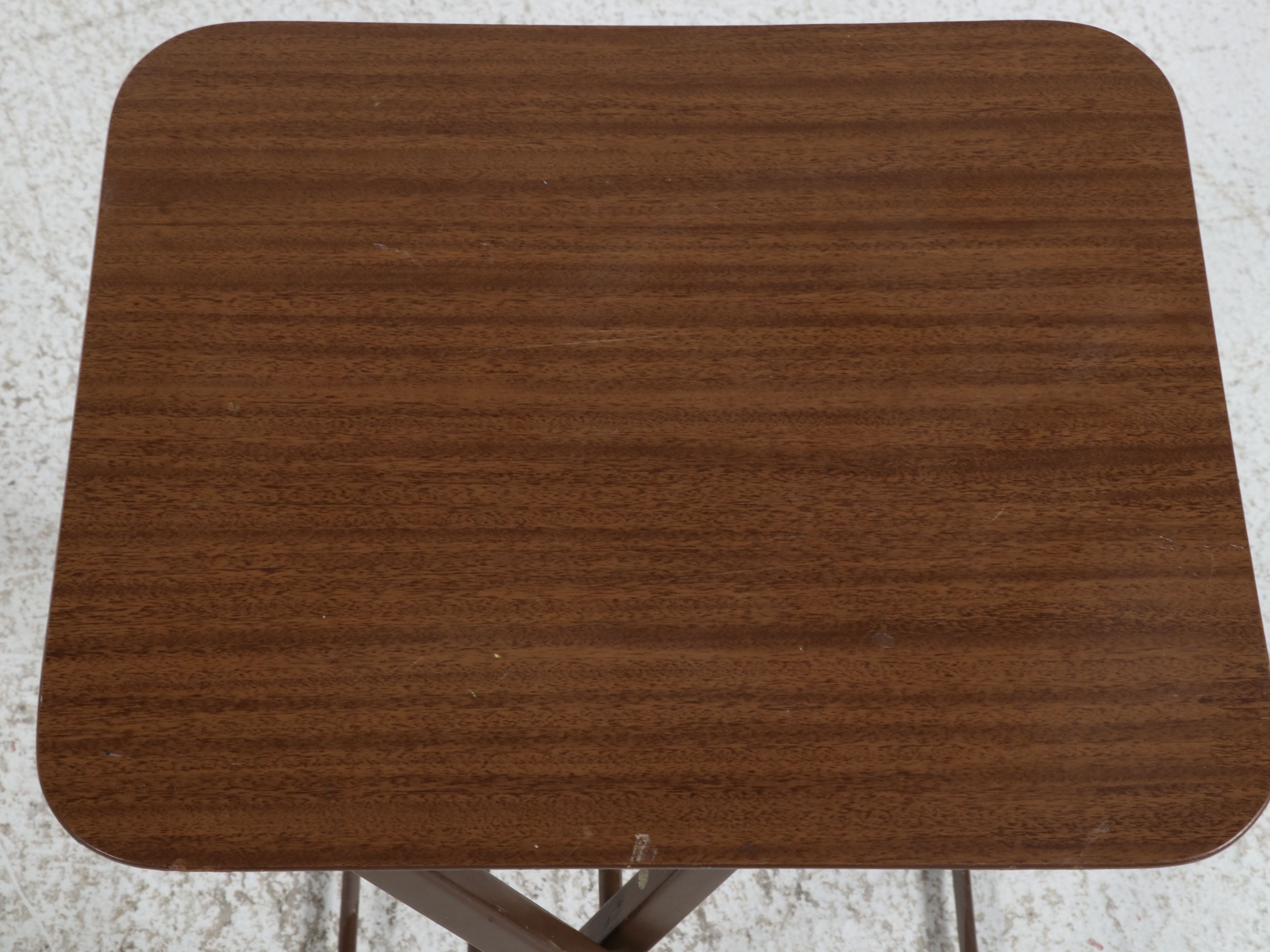 Set of Four Artex Folding TV Tray Tables