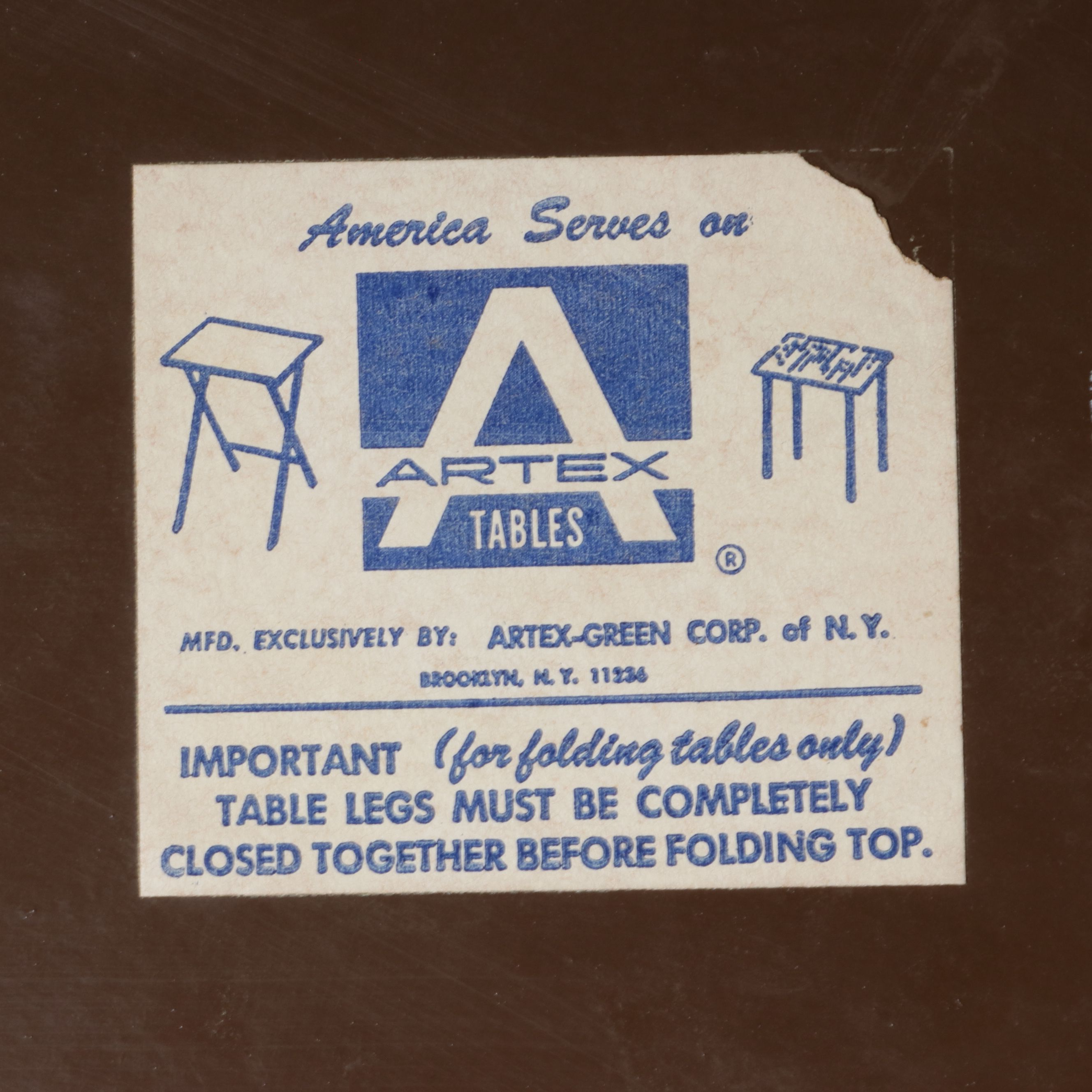 Set of Four Artex Folding TV Tray Tables