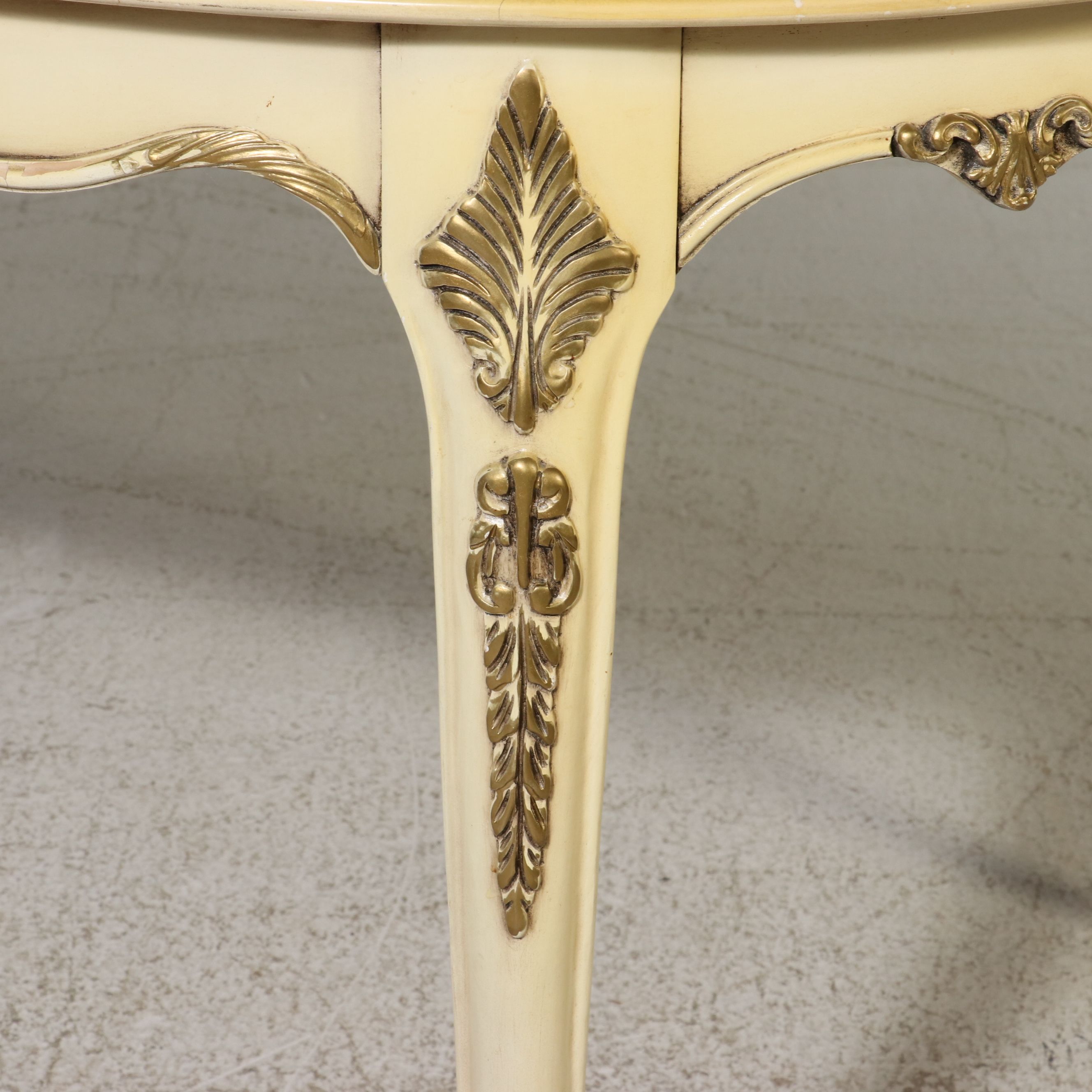 Seven-Piece French Provincial Style Dining Suite with Balloon-Back Chairs