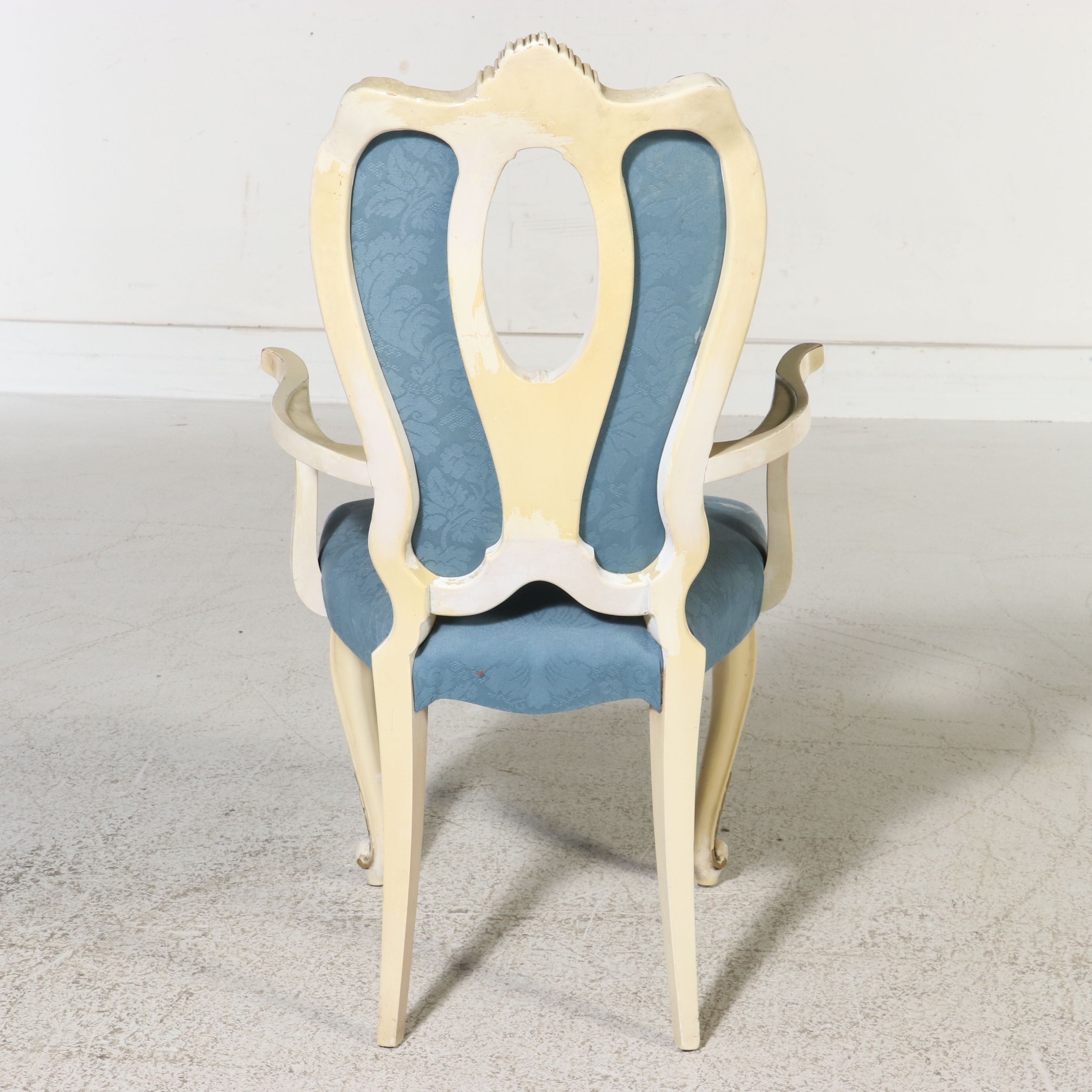 Seven-Piece French Provincial Style Dining Suite with Balloon-Back Chairs