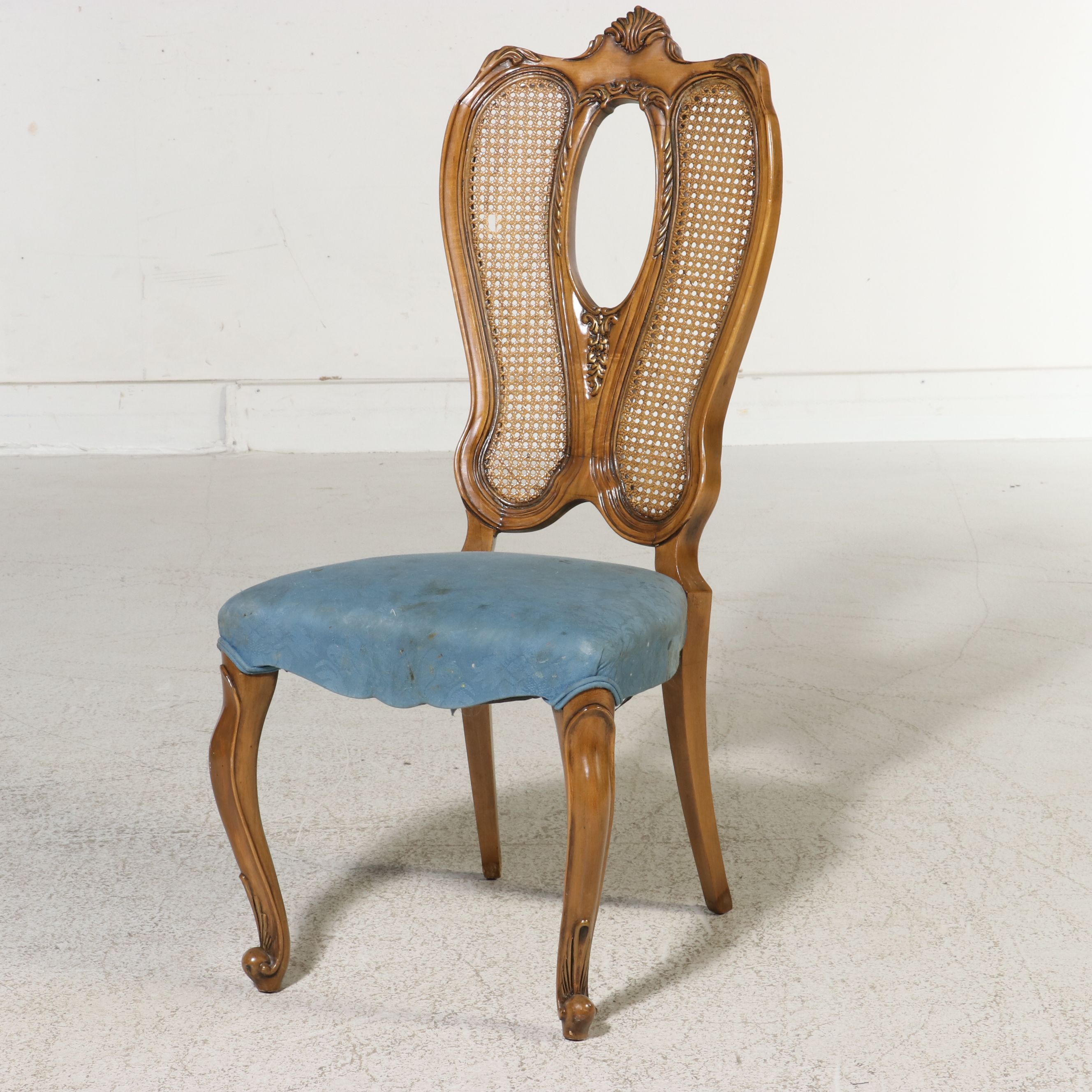 Seven-Piece French Provincial Style Dining Suite with Balloon-Back Chairs