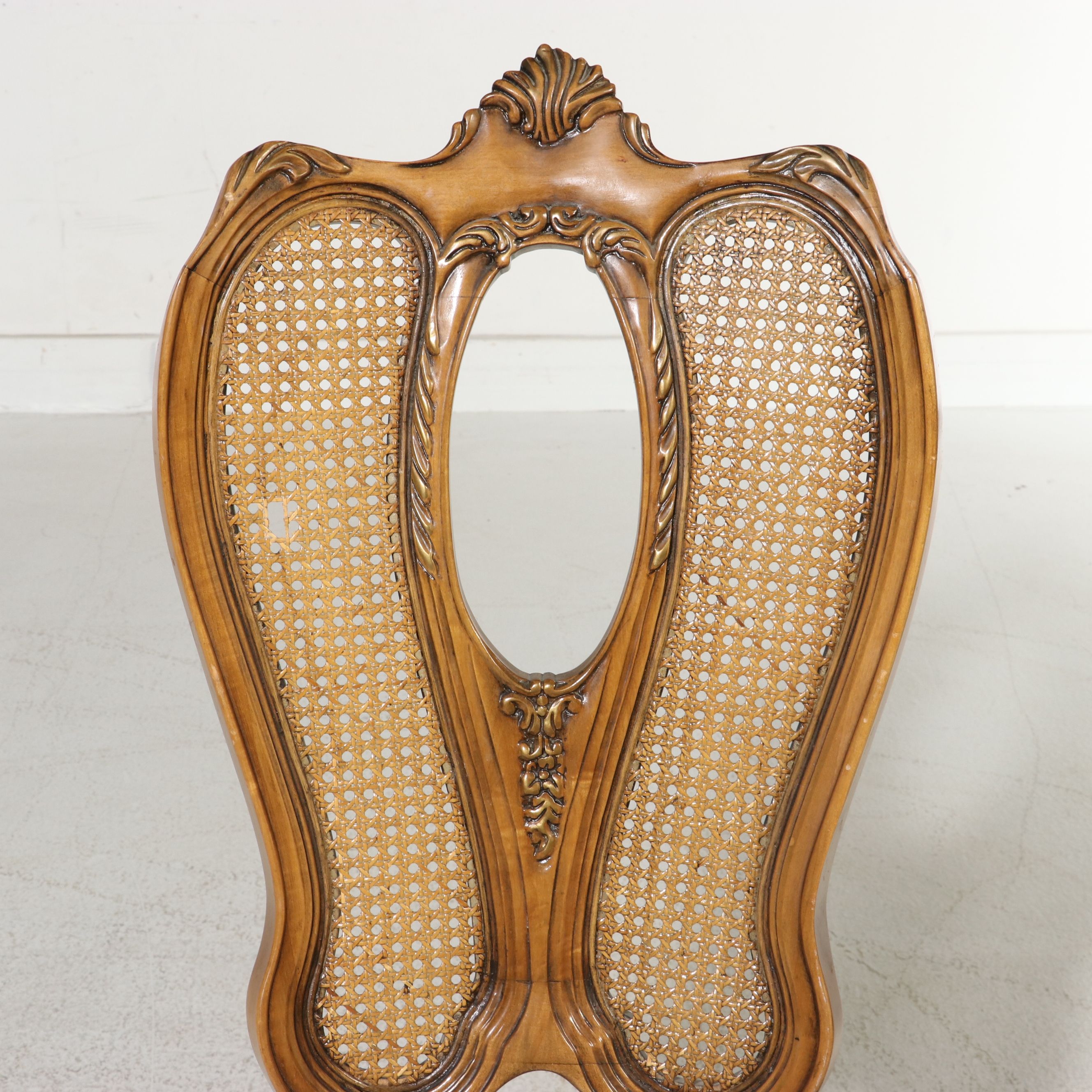 Seven-Piece French Provincial Style Dining Suite with Balloon-Back Chairs