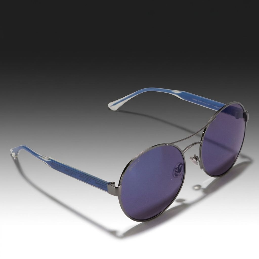 Jimmy Choo Yann Round Sunglasses with Case