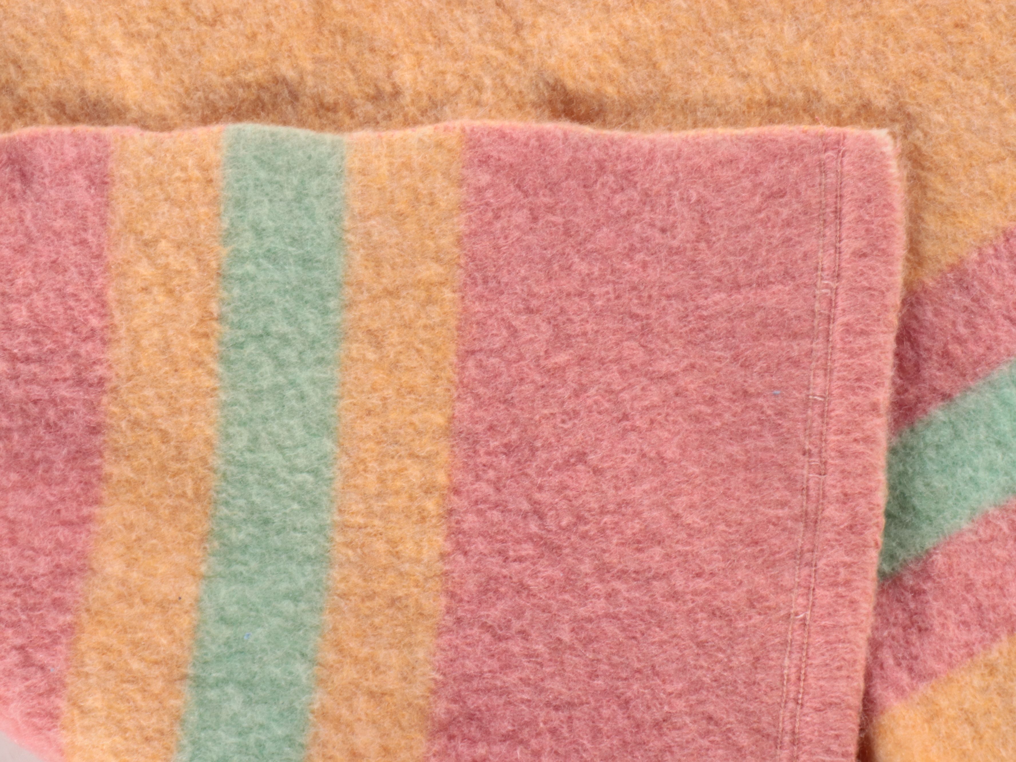 Ayer's Striped Wool Throw Blanket