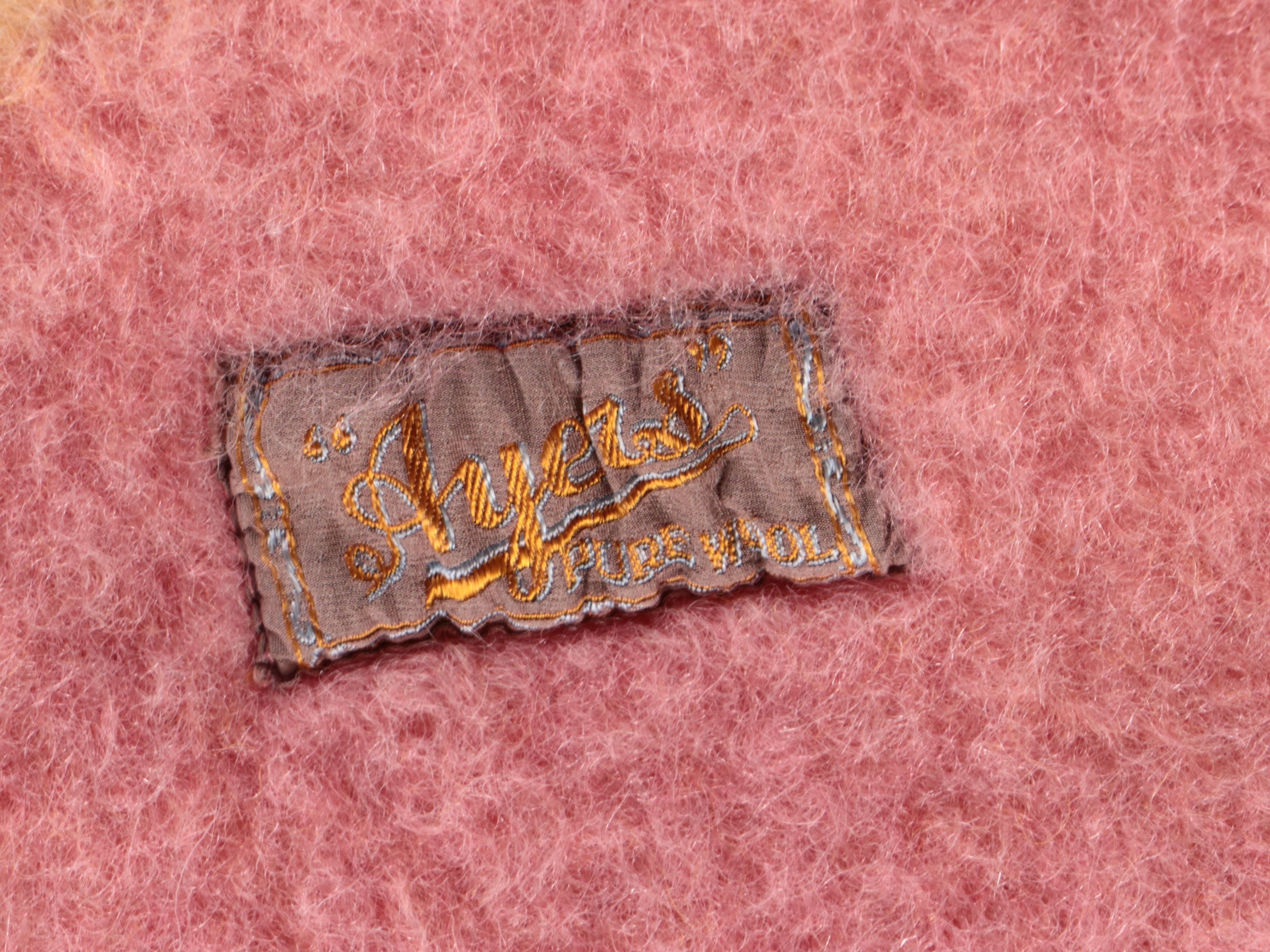 Ayer's Striped Wool Throw Blanket