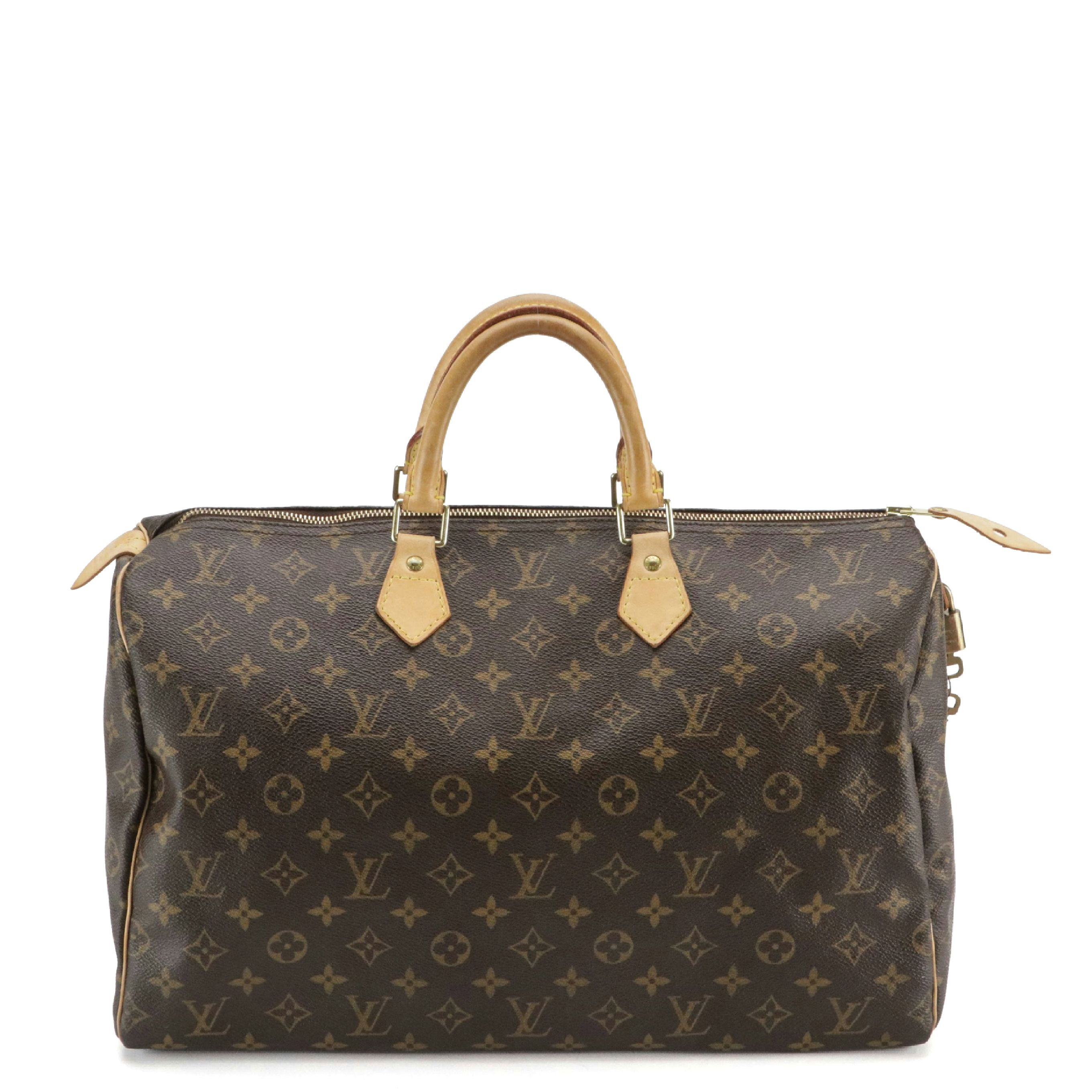 Louis Vuitton Speedy 40 Top Handle Bag in Monogram Canvas and Leather