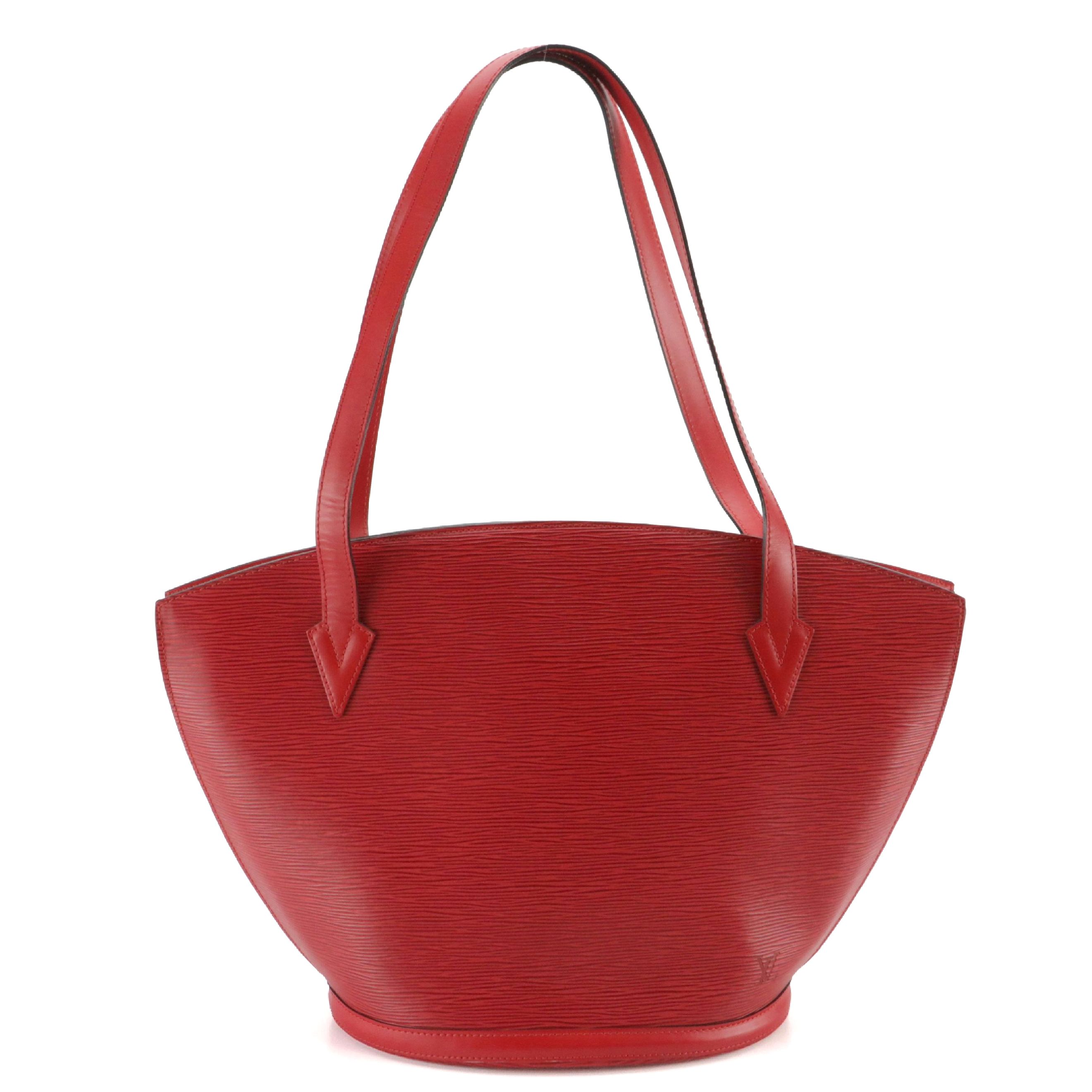 Louis Vuitton Saint Jacques GM Shoulder Bag in Red Epi and Smooth Leather