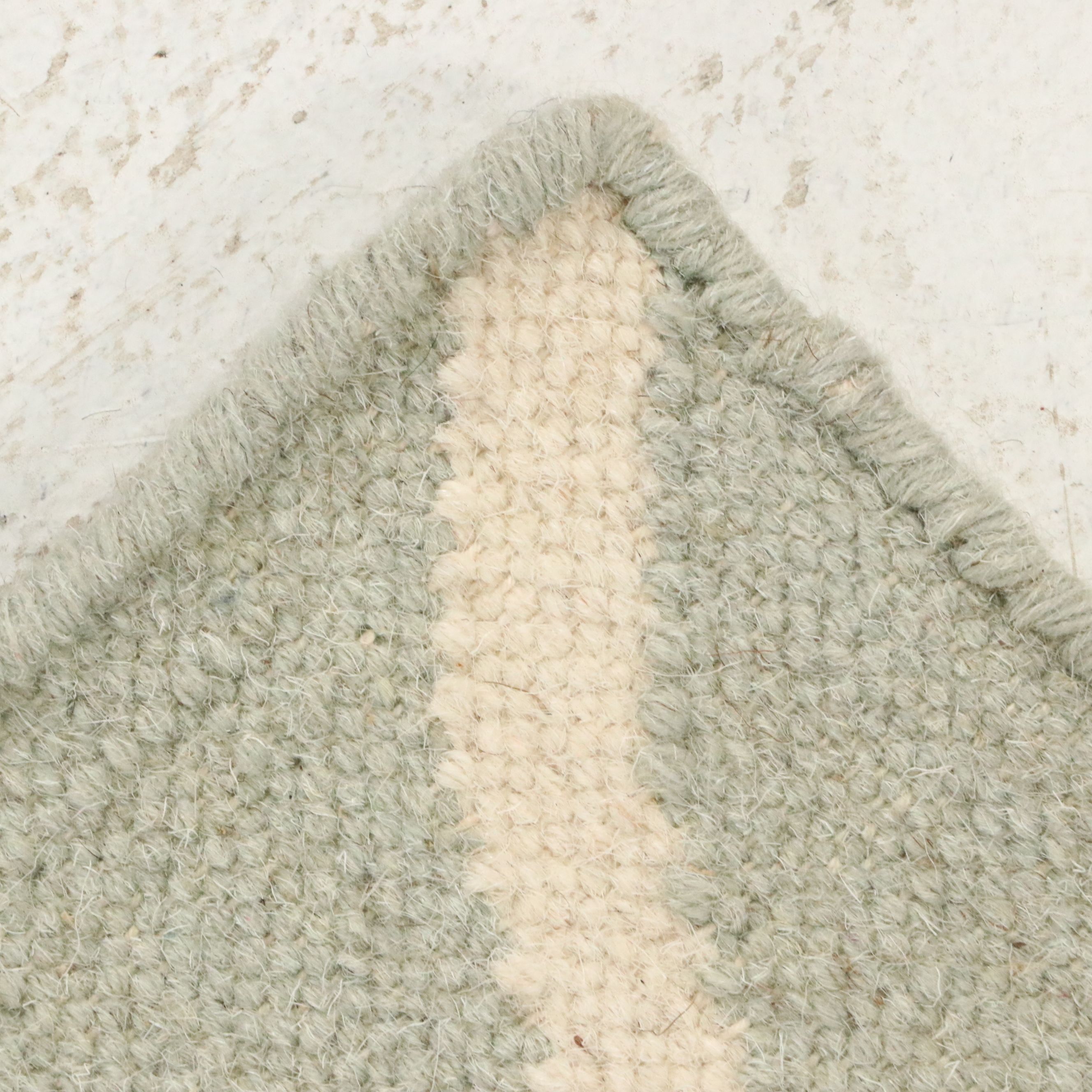 5' x 8' Handmade Geometric Fretwork Contemporary Indian Dhurrie Area Rug