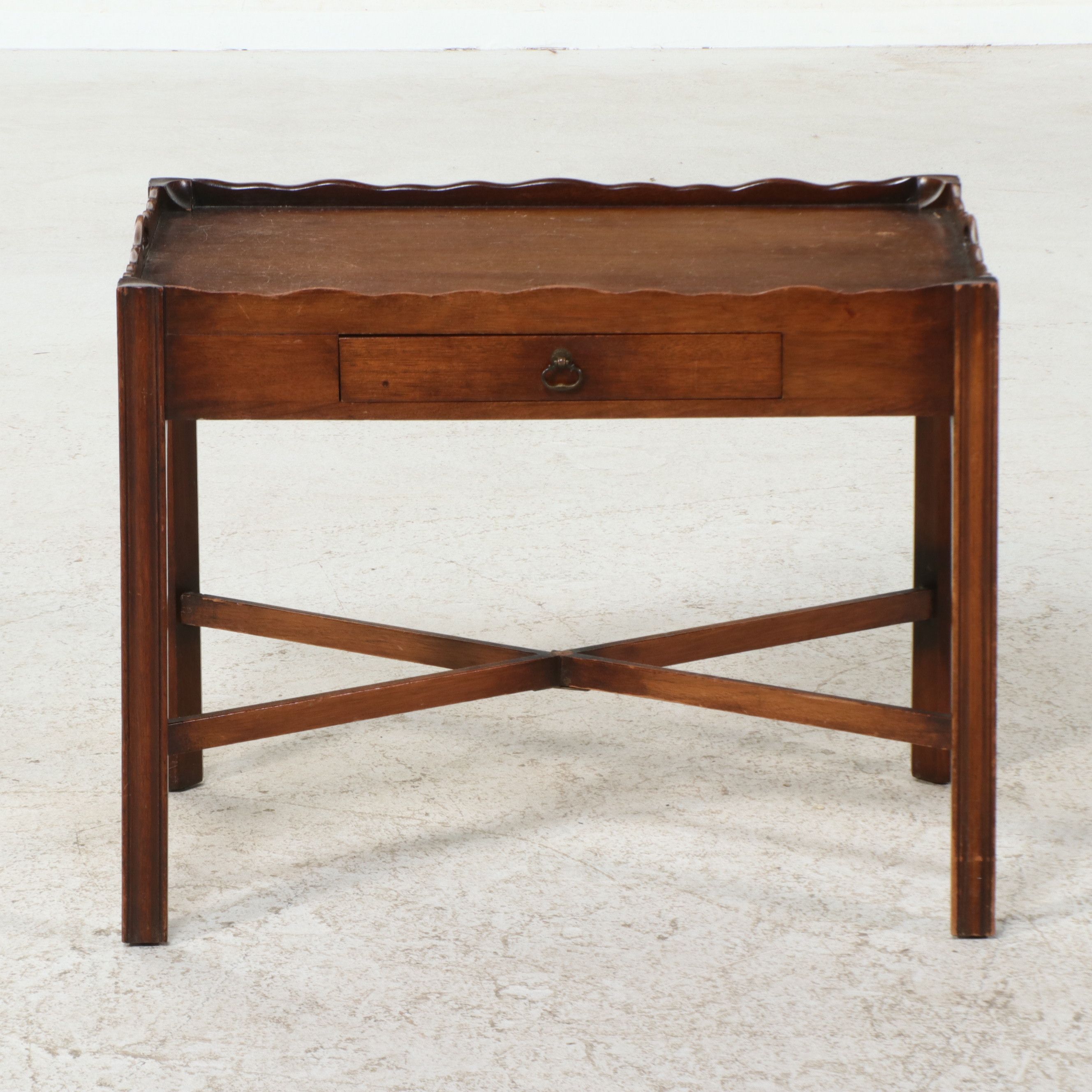 Georgian Style Mahogany Silver Table, 20th Century