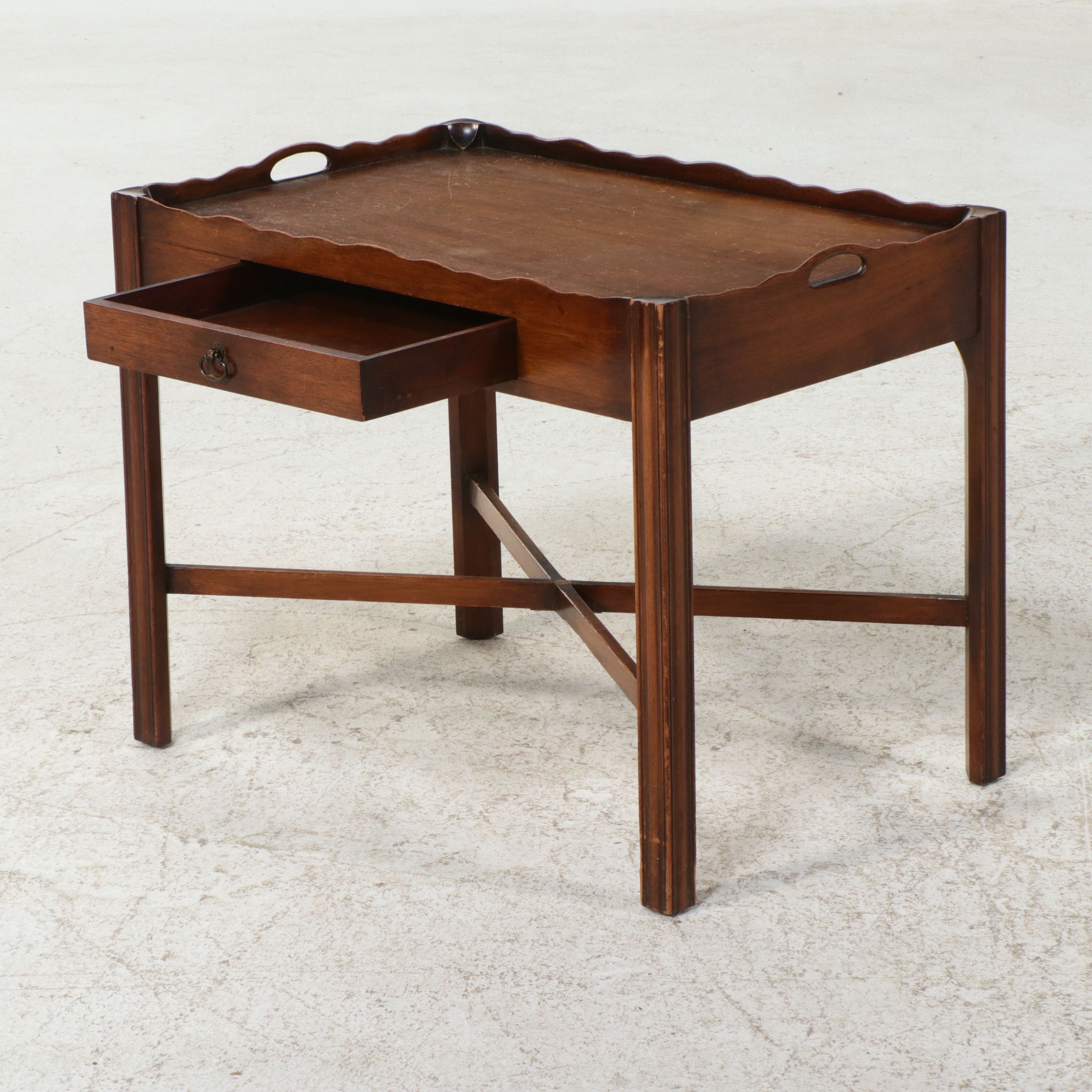 Georgian Style Mahogany Silver Table, 20th Century