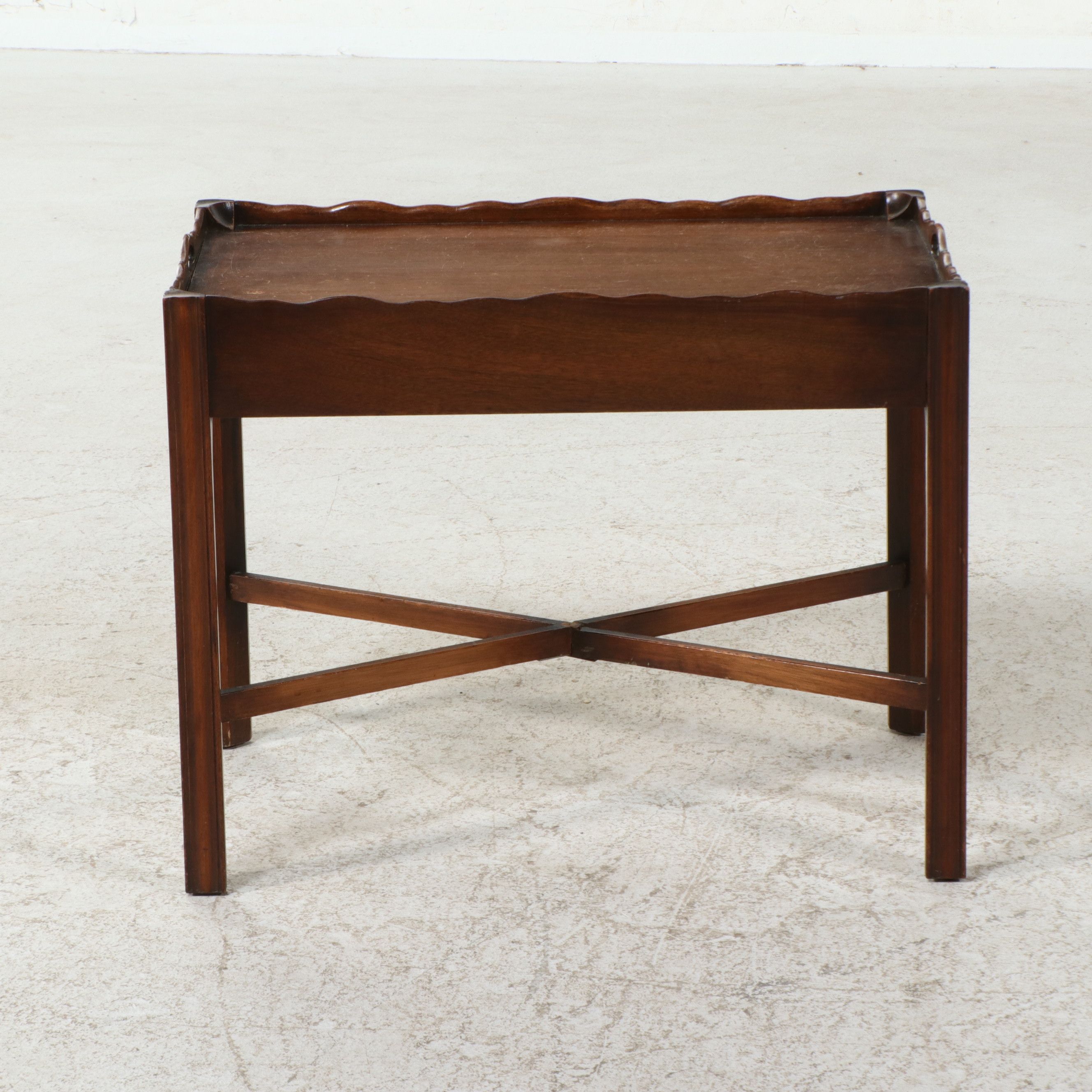 Georgian Style Mahogany Silver Table, 20th Century