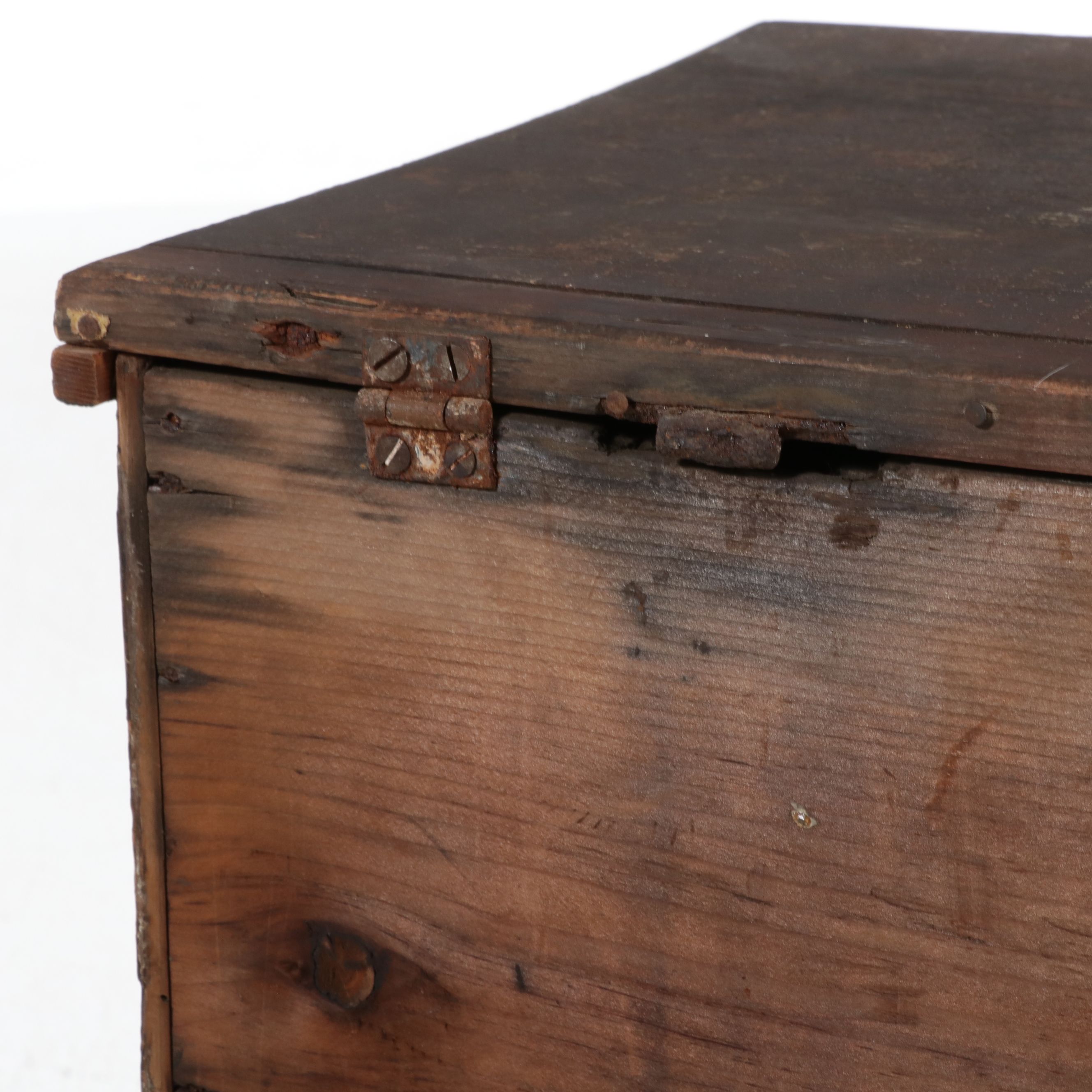 American Primitive Painted Pine Mule Chest, Early 19th Century