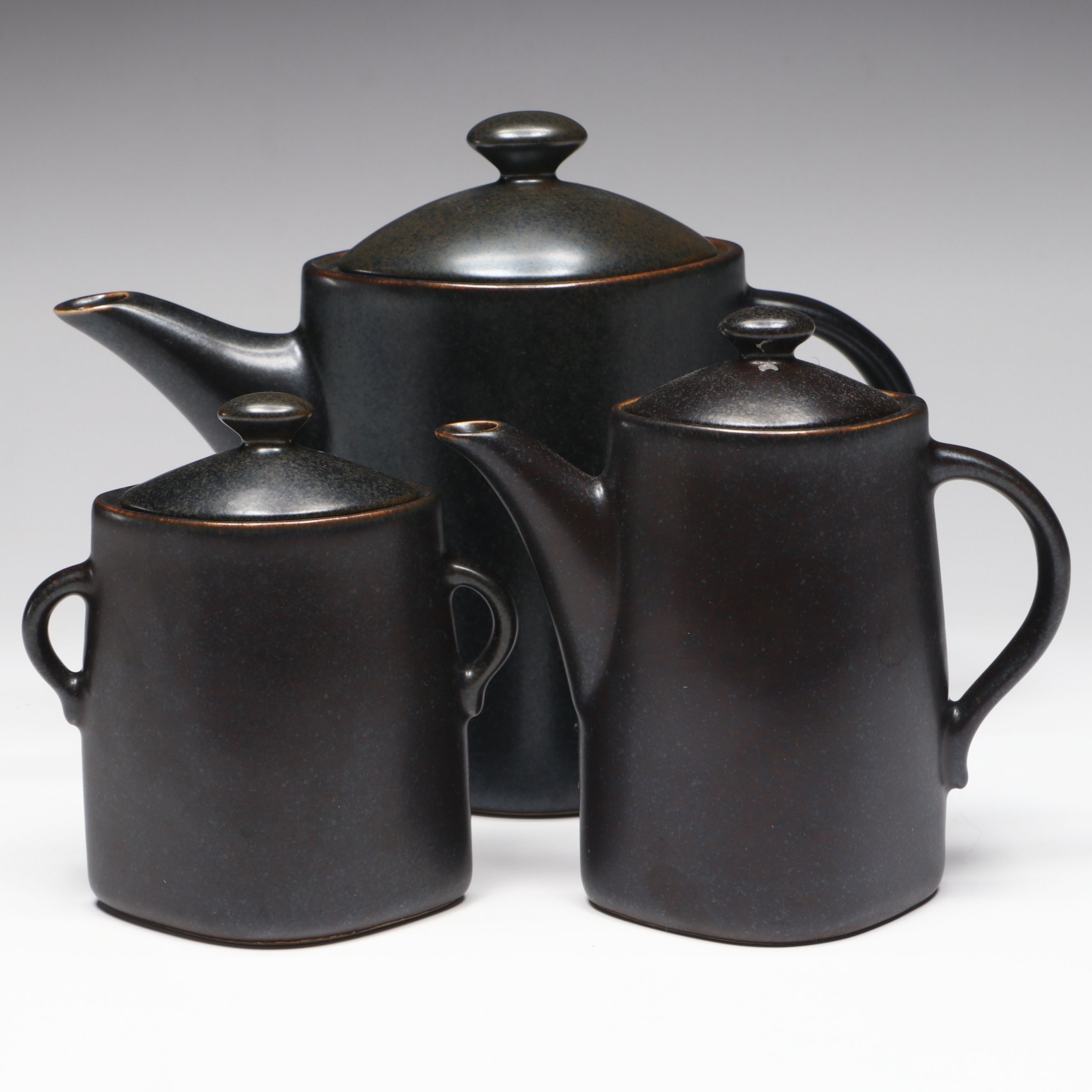 Lindt-Stymeist "Piano" Ceramic Teapot with Creamer and Sugar