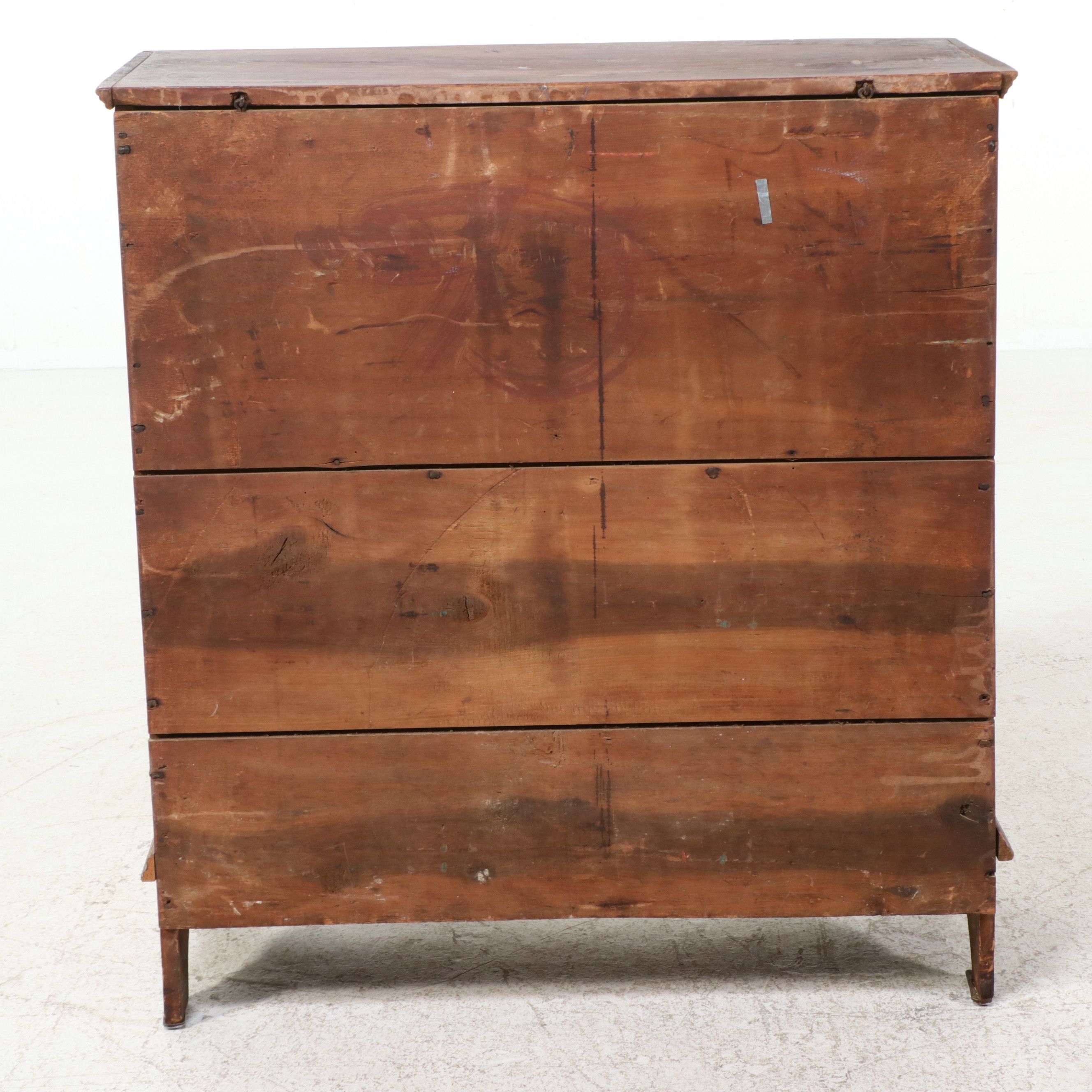 American Country Style Faux-Front Blanket Chest, Early to Mid-19th Century