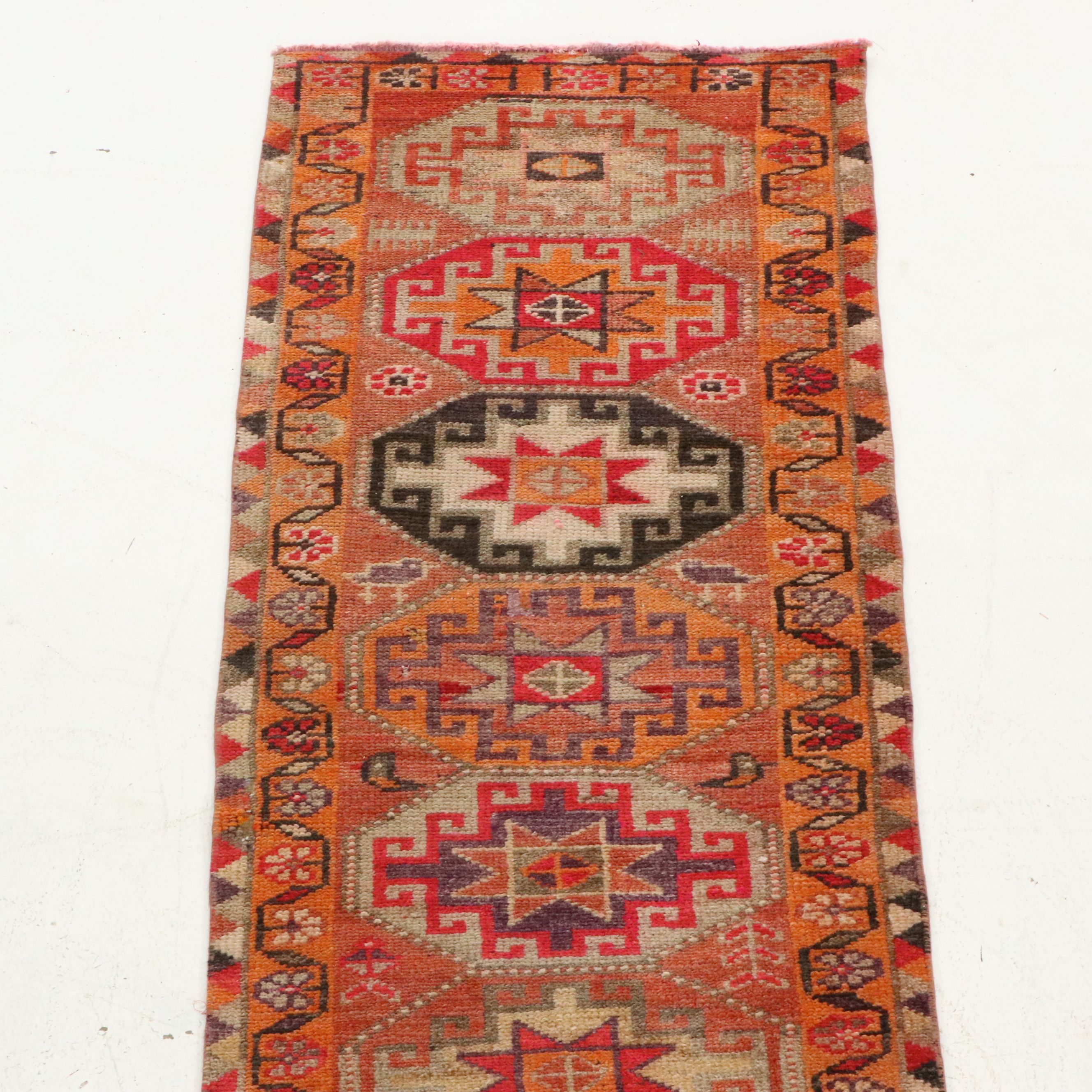 2'5 x 12' Hand-Knotted Turkish Anatolian Carpet Runner