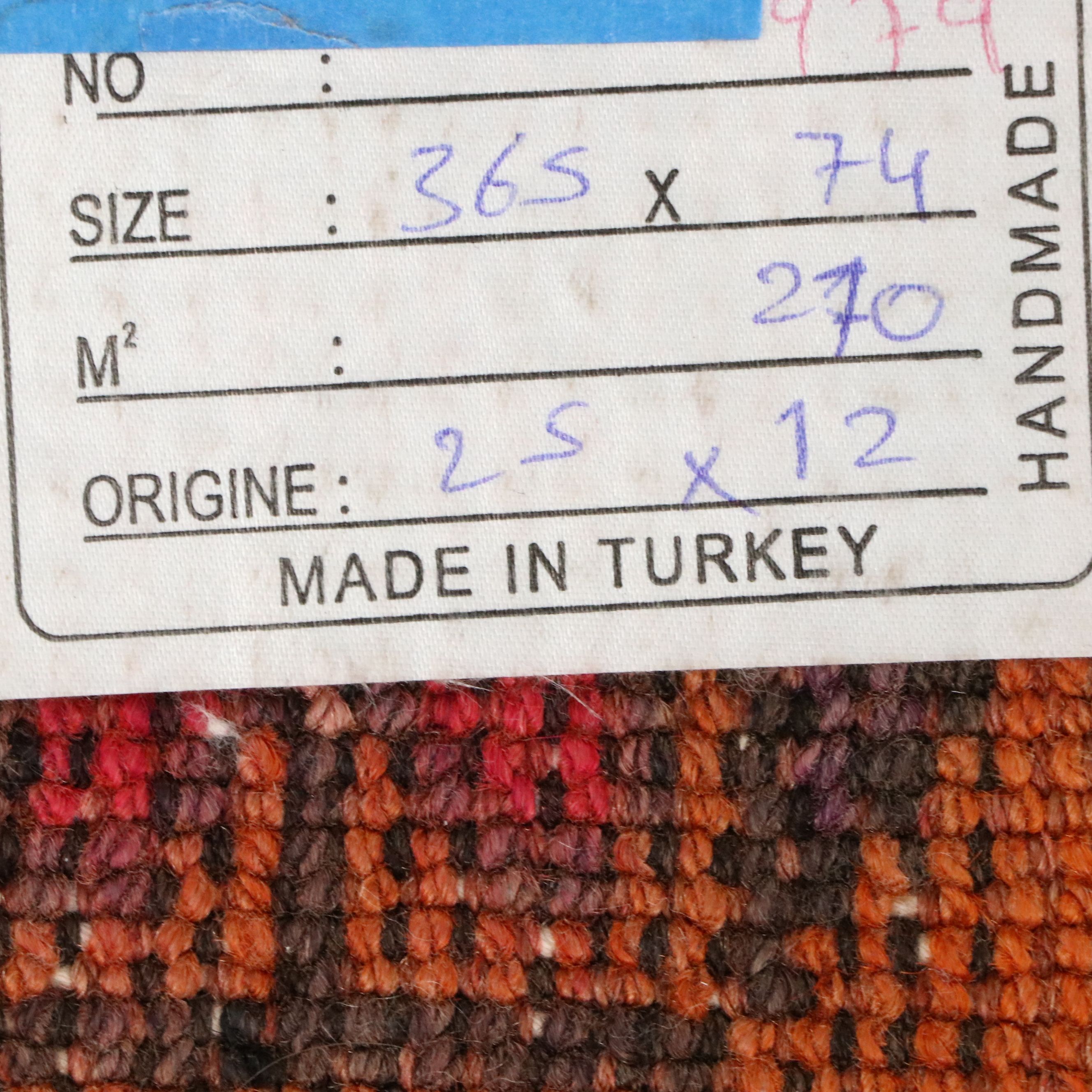 2'5 x 12' Hand-Knotted Turkish Anatolian Carpet Runner