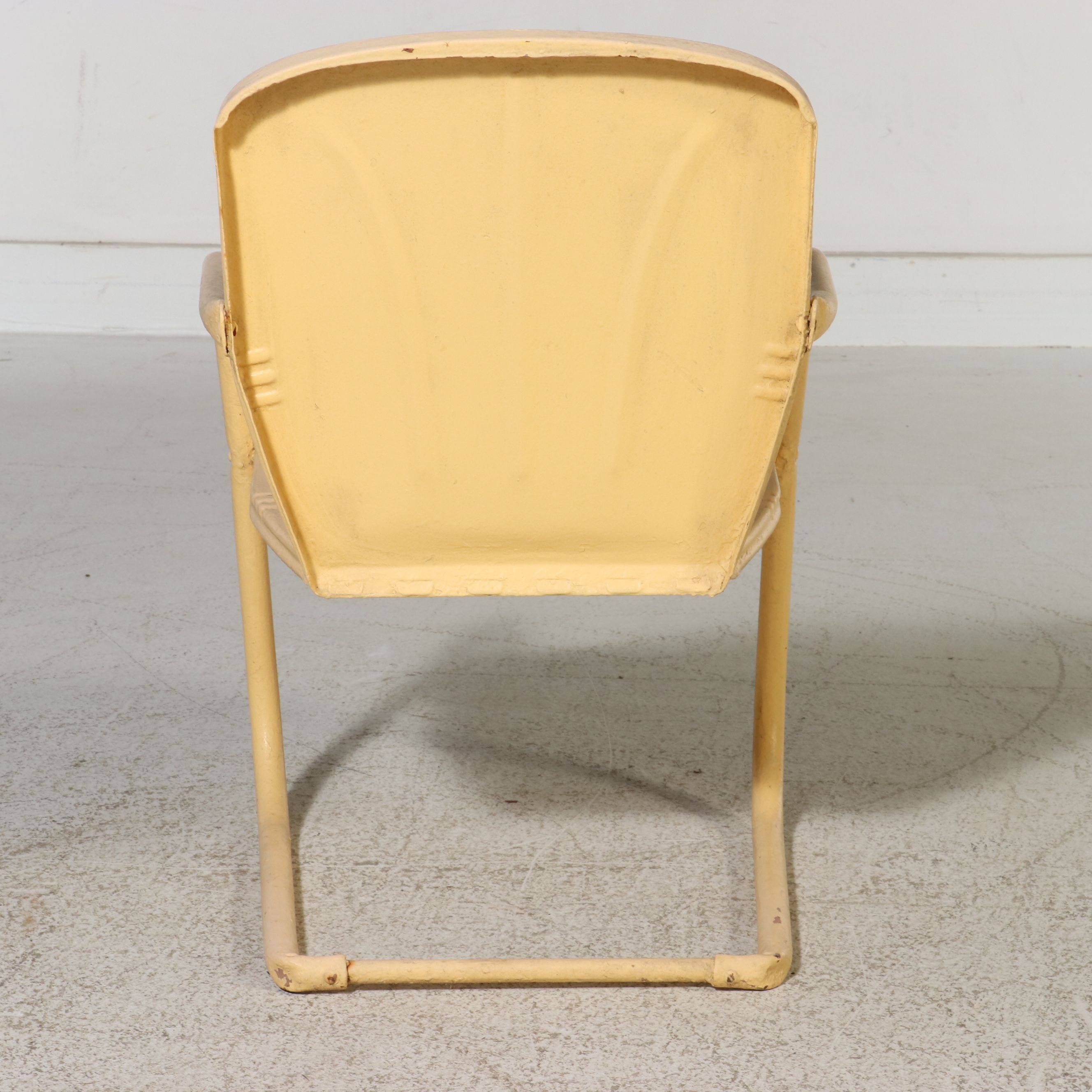 Mid Century Modern Painted Stamped Metal Lawn Chairs, Mid-20th Century