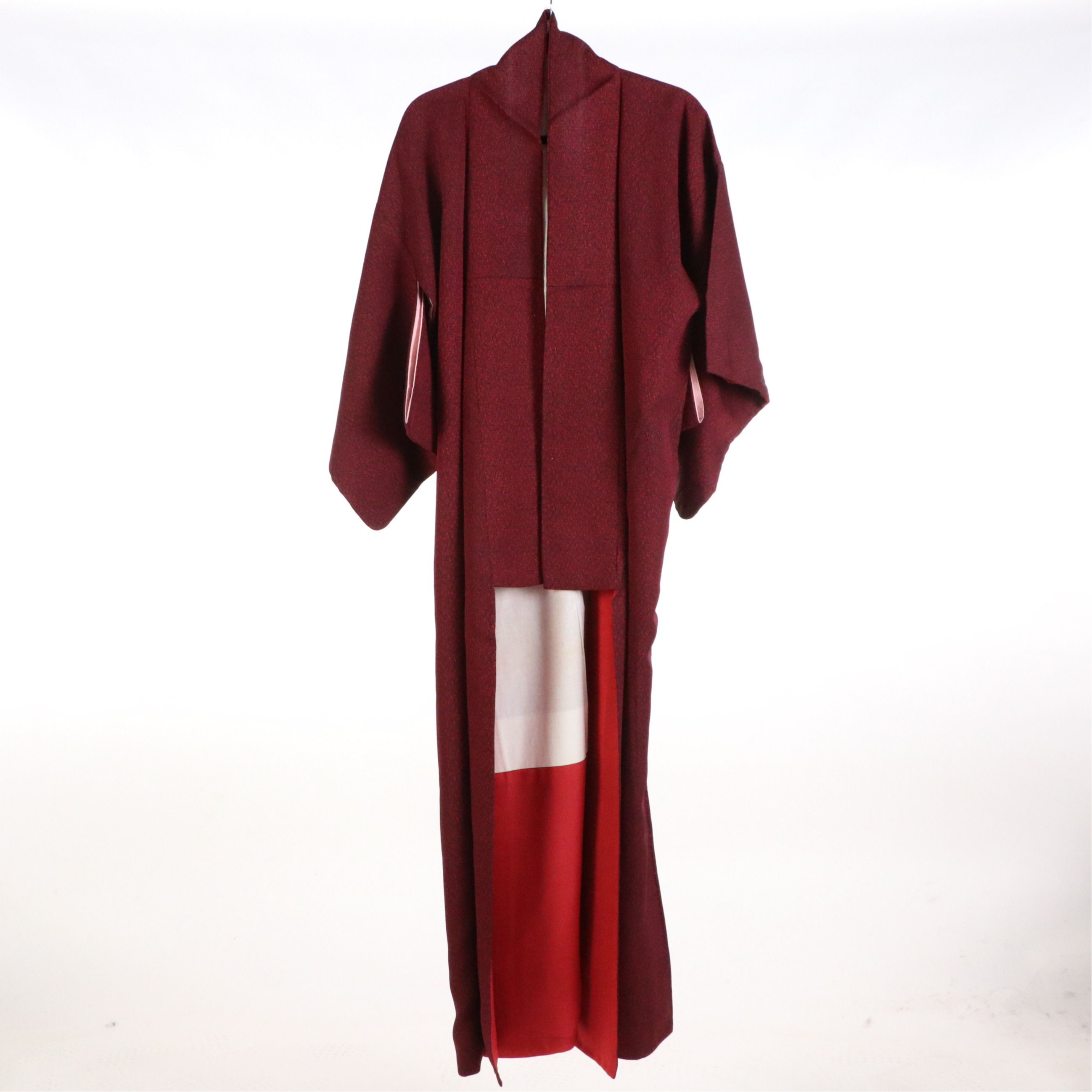 Japanese Red and All-Over Floral Kimonos