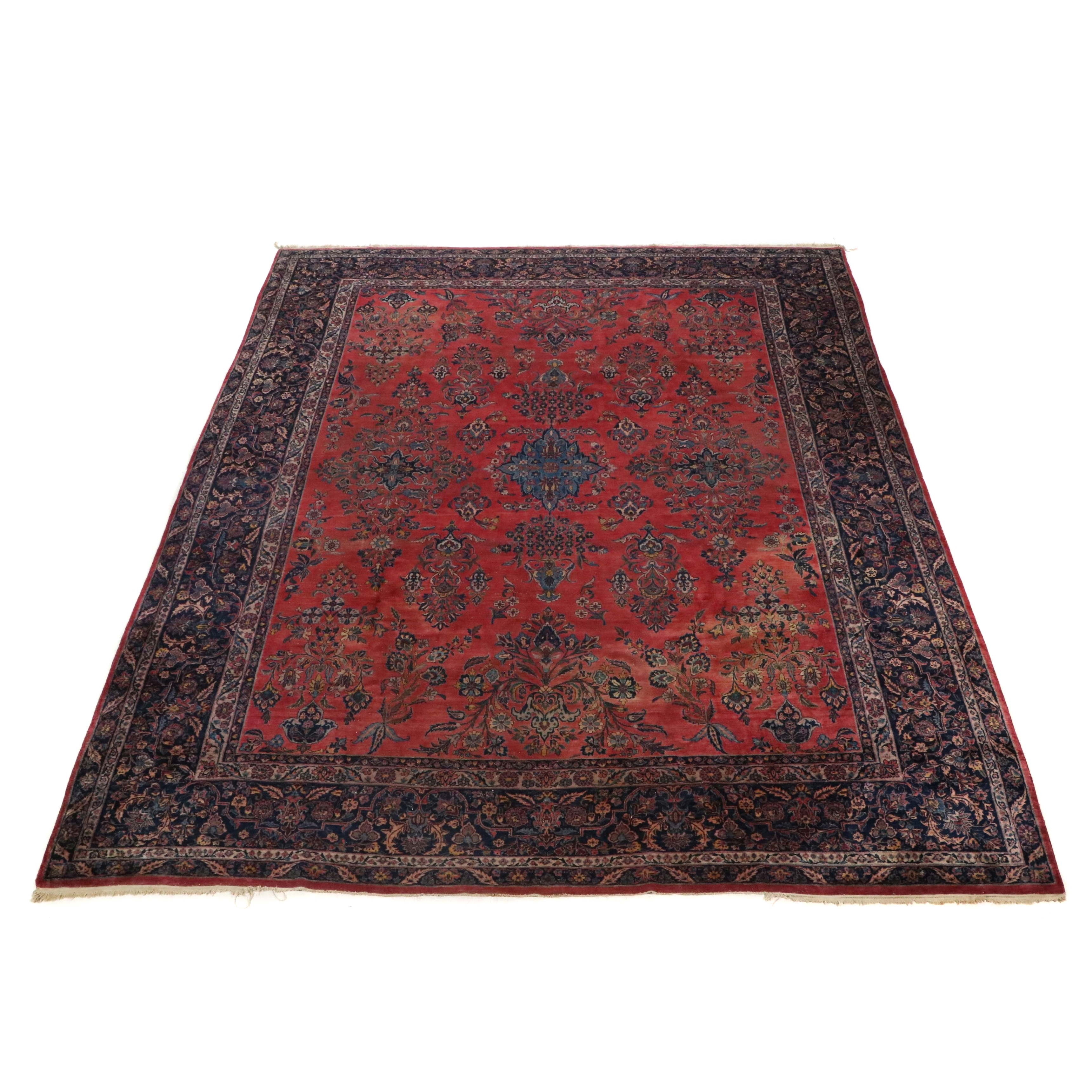 11'11 x 15' Hand-Knotted Persian Sarouk Room-Sized Rug