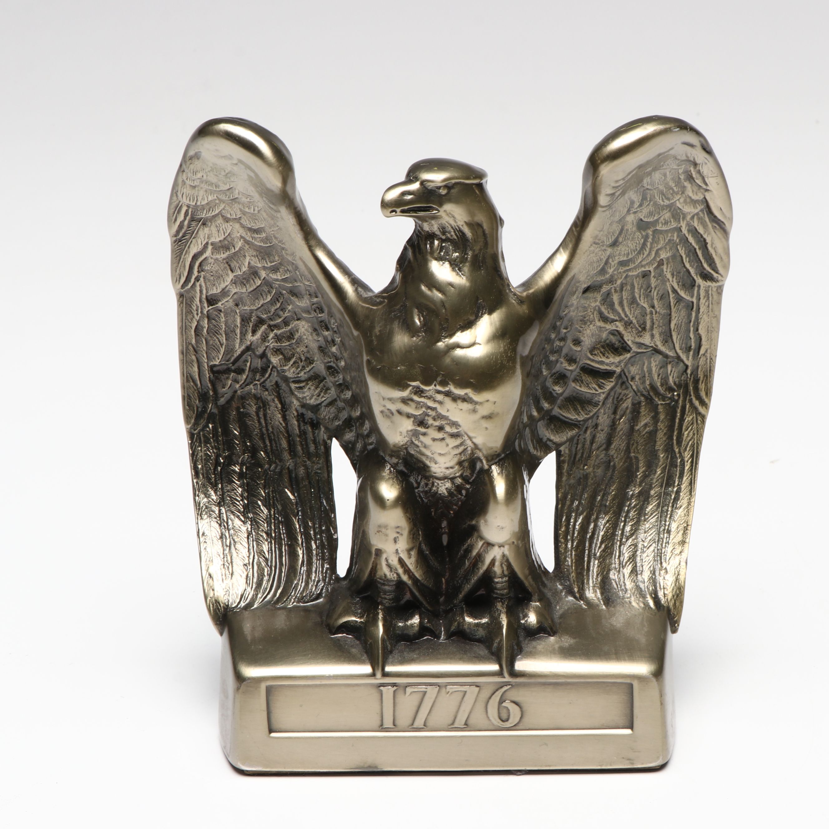 P. M. Craftsman "Another Symbol of a Nation" Brushed Metal Eagle Bookends