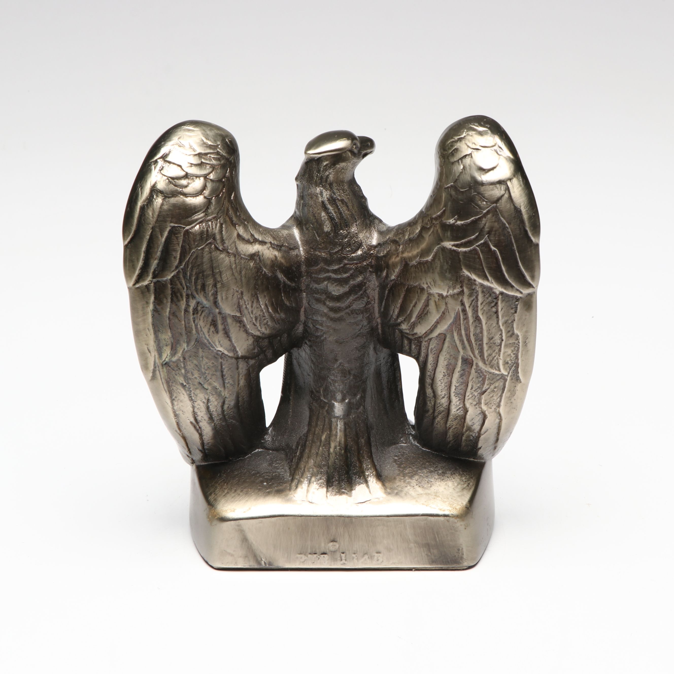 P. M. Craftsman "Another Symbol of a Nation" Brushed Metal Eagle Bookends