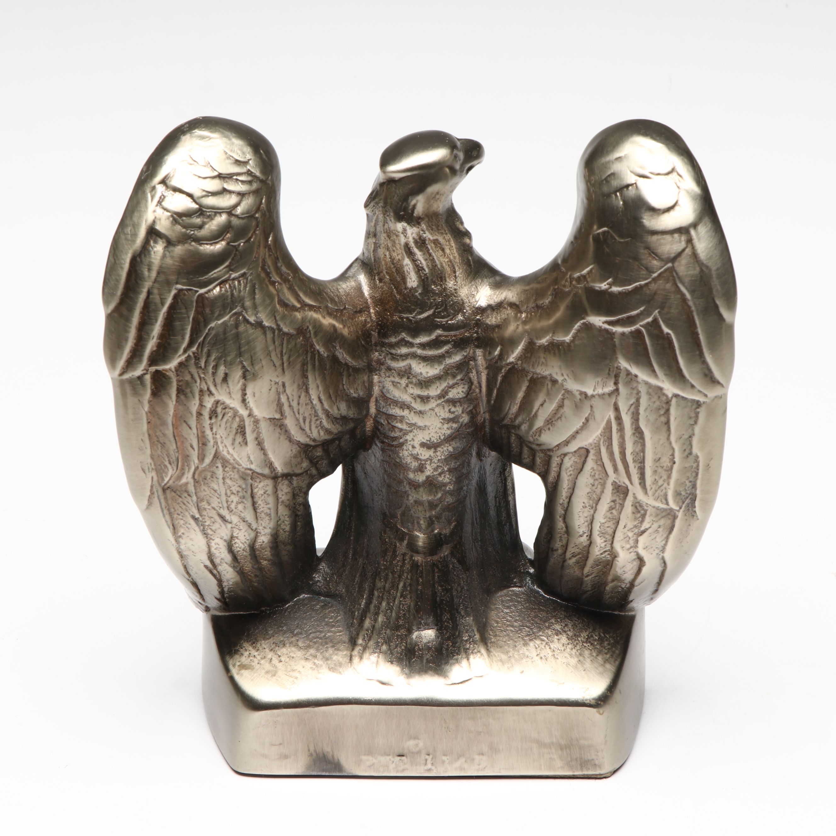 P. M. Craftsman "Another Symbol of a Nation" Brushed Metal Eagle Bookends