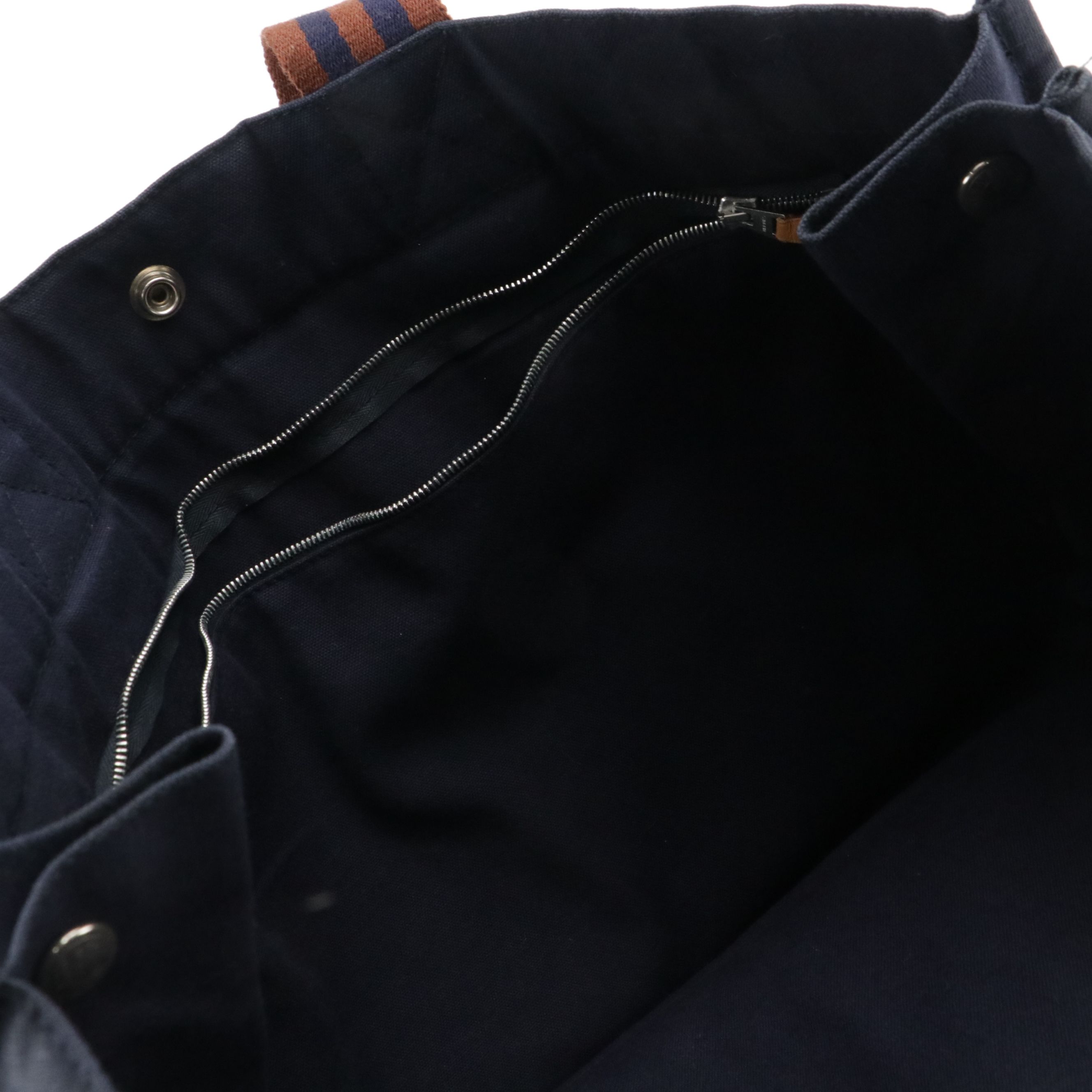 Hermès Cotton Canvas Fourre-Tout GM in Navy/Rust