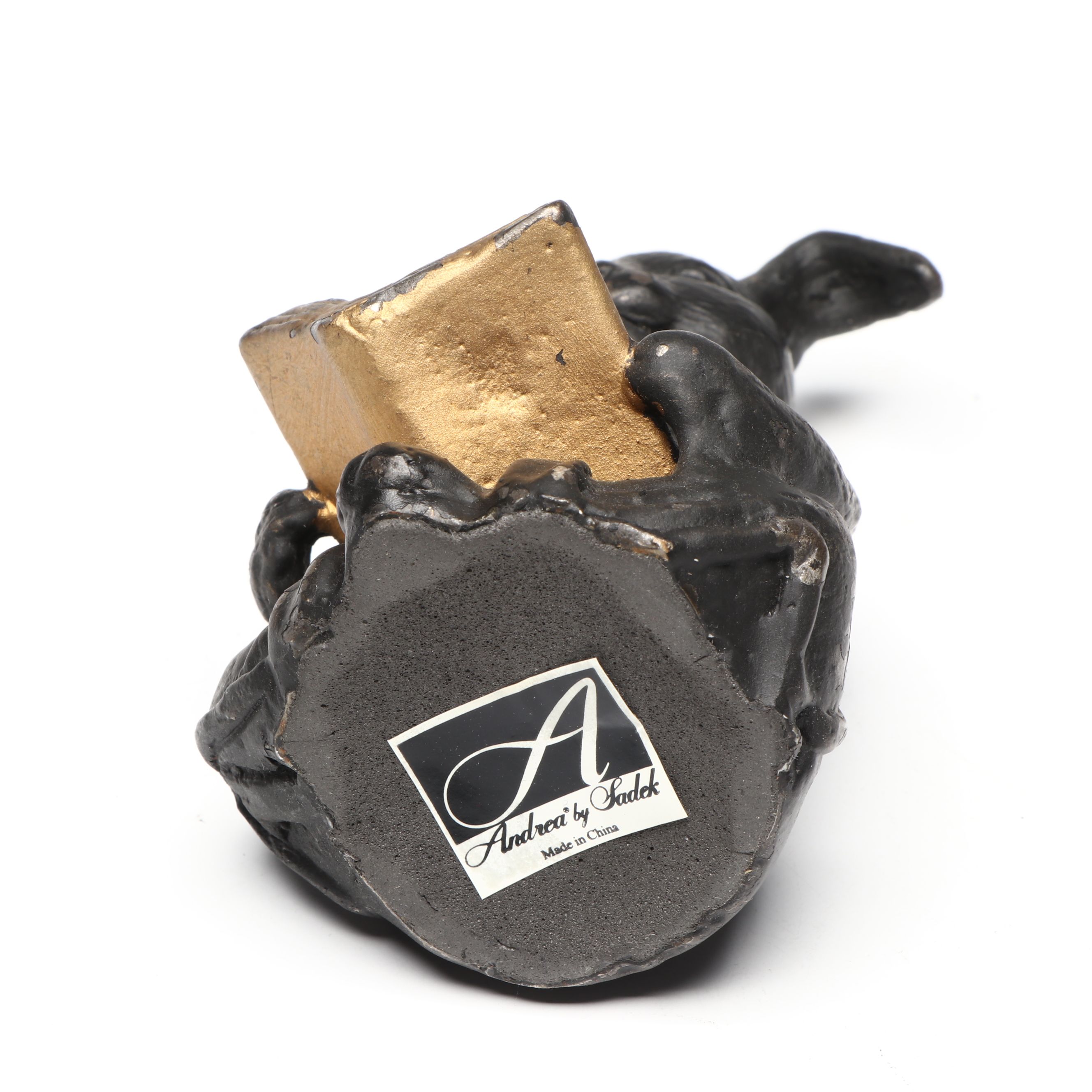 Andrea by Sadek Cast Iron Reading Bunny Paperweights