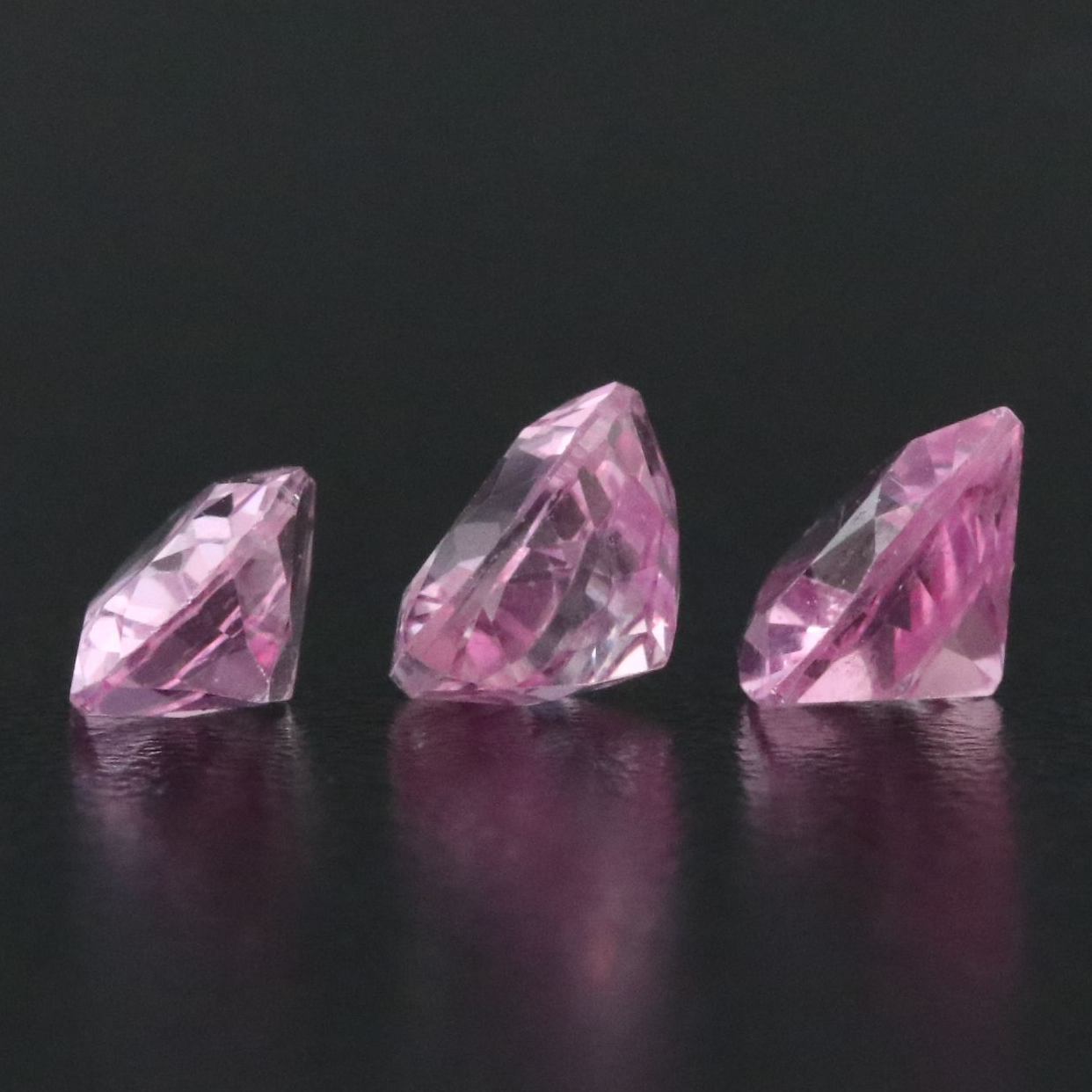 Loose 4.53 CTW Lab Grown Pink Sapphires
