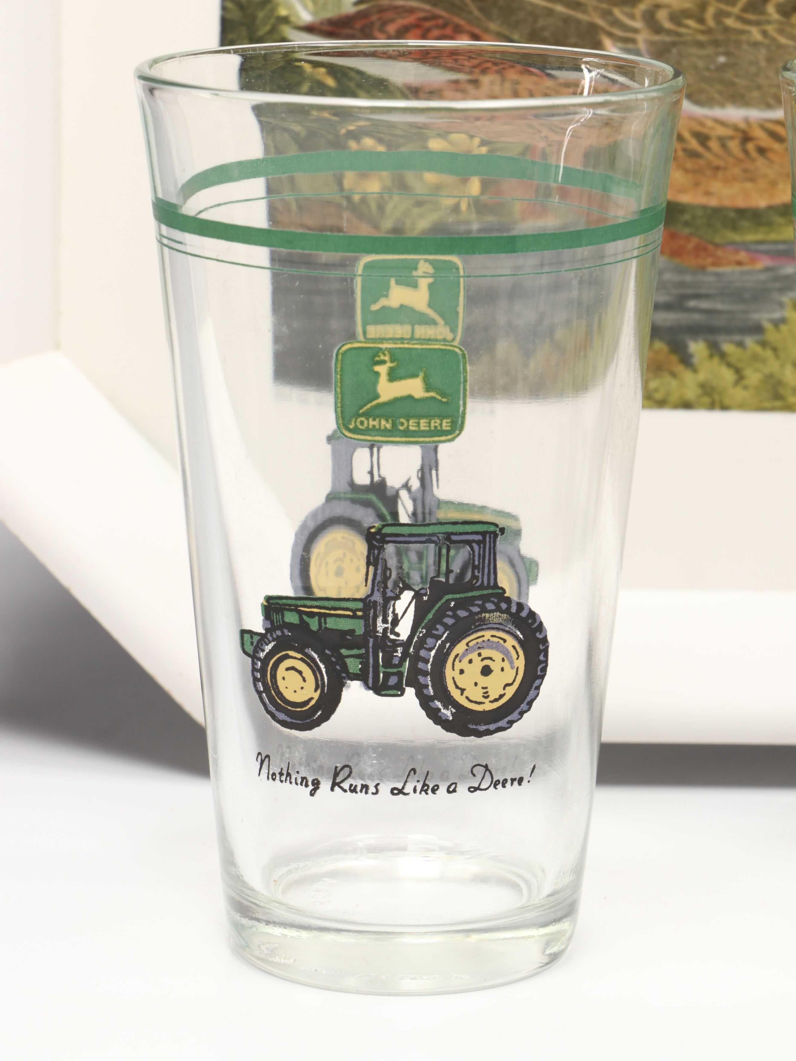 Waverly Products "Mallard Duck" Plastic Tray with Other Tumblers and Moka Pot