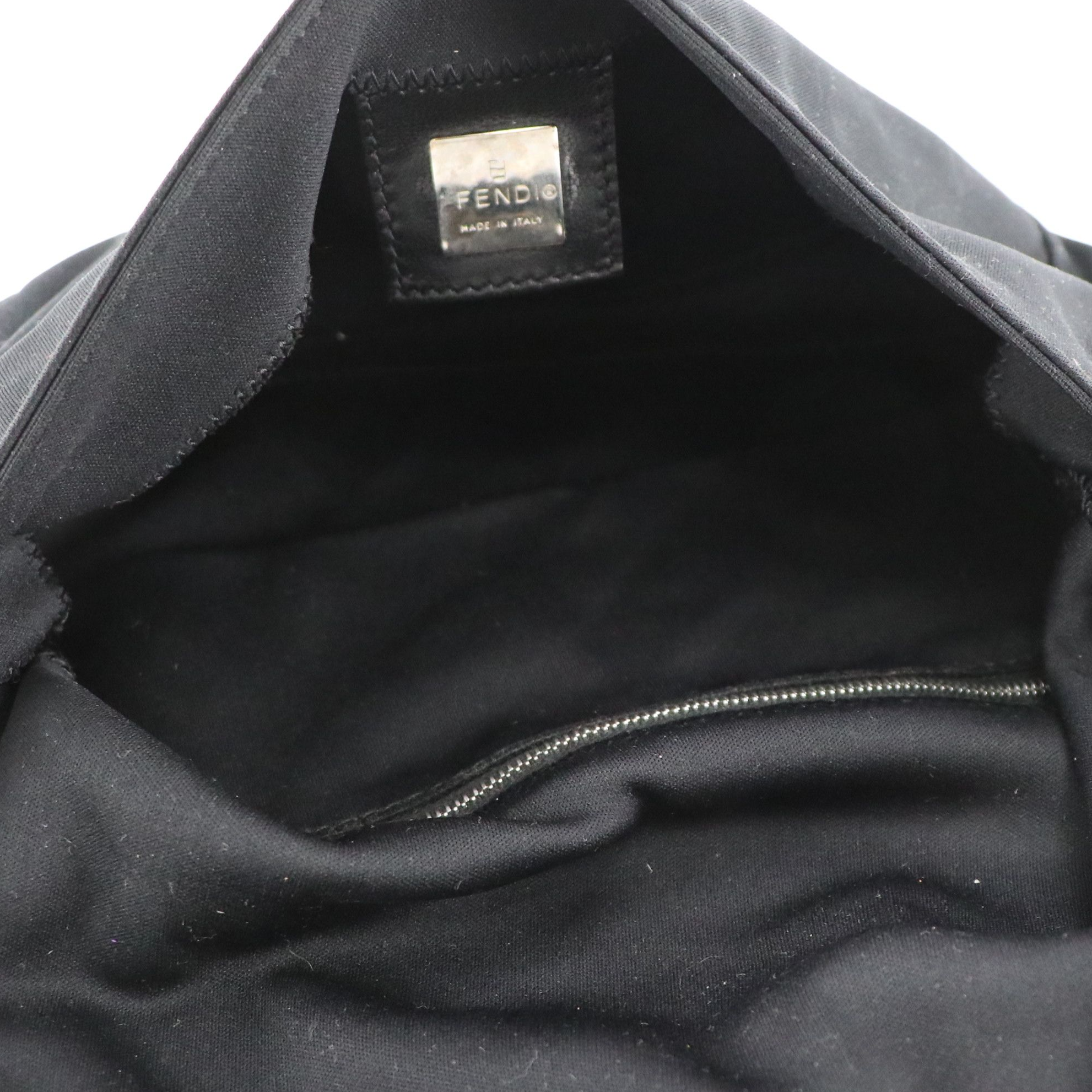 Fendi FF Baguette 26424 in Jersey Textile with Leather Trim