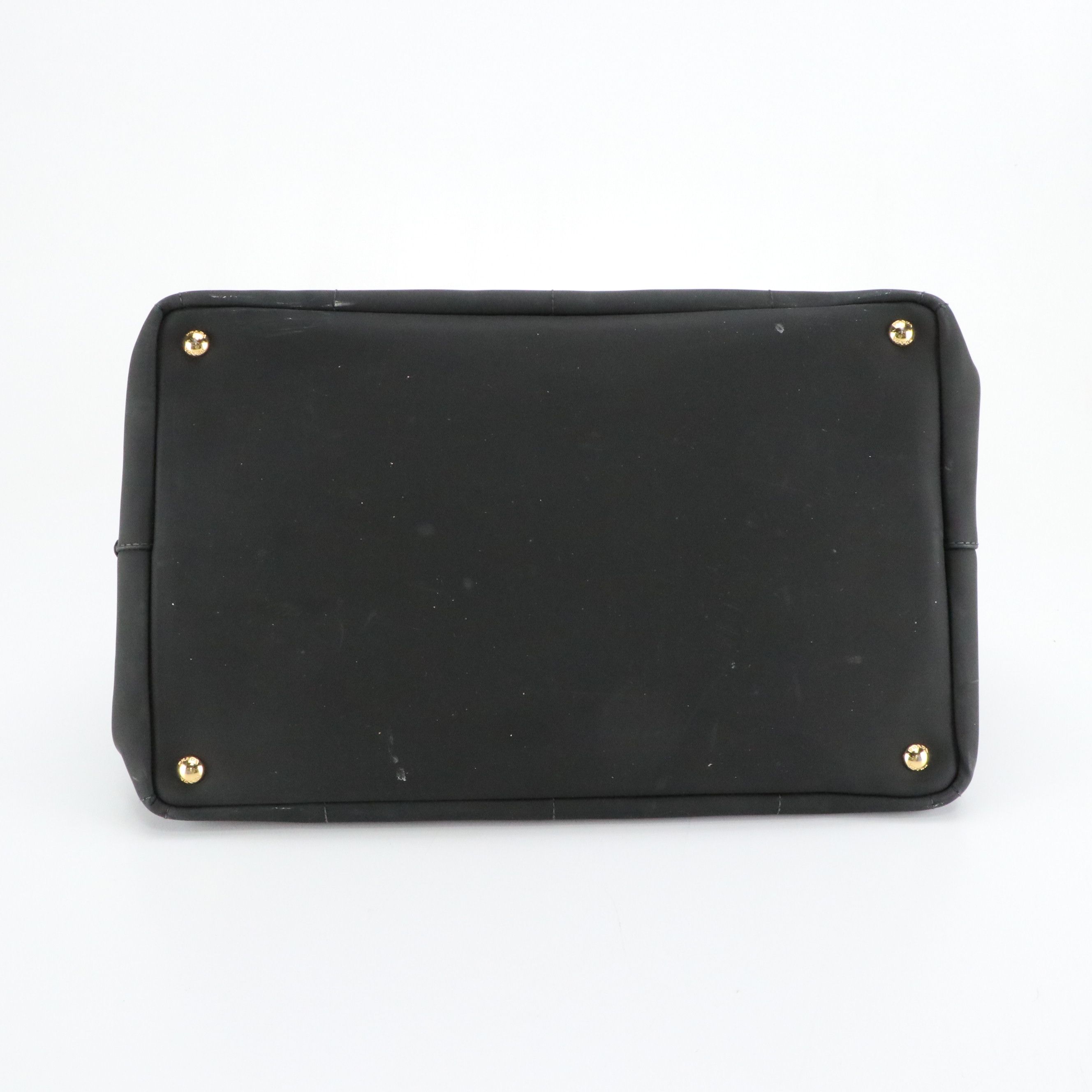 Prada Canapa Logo Large Shopping Tote Bag in Black Tessuto PVC